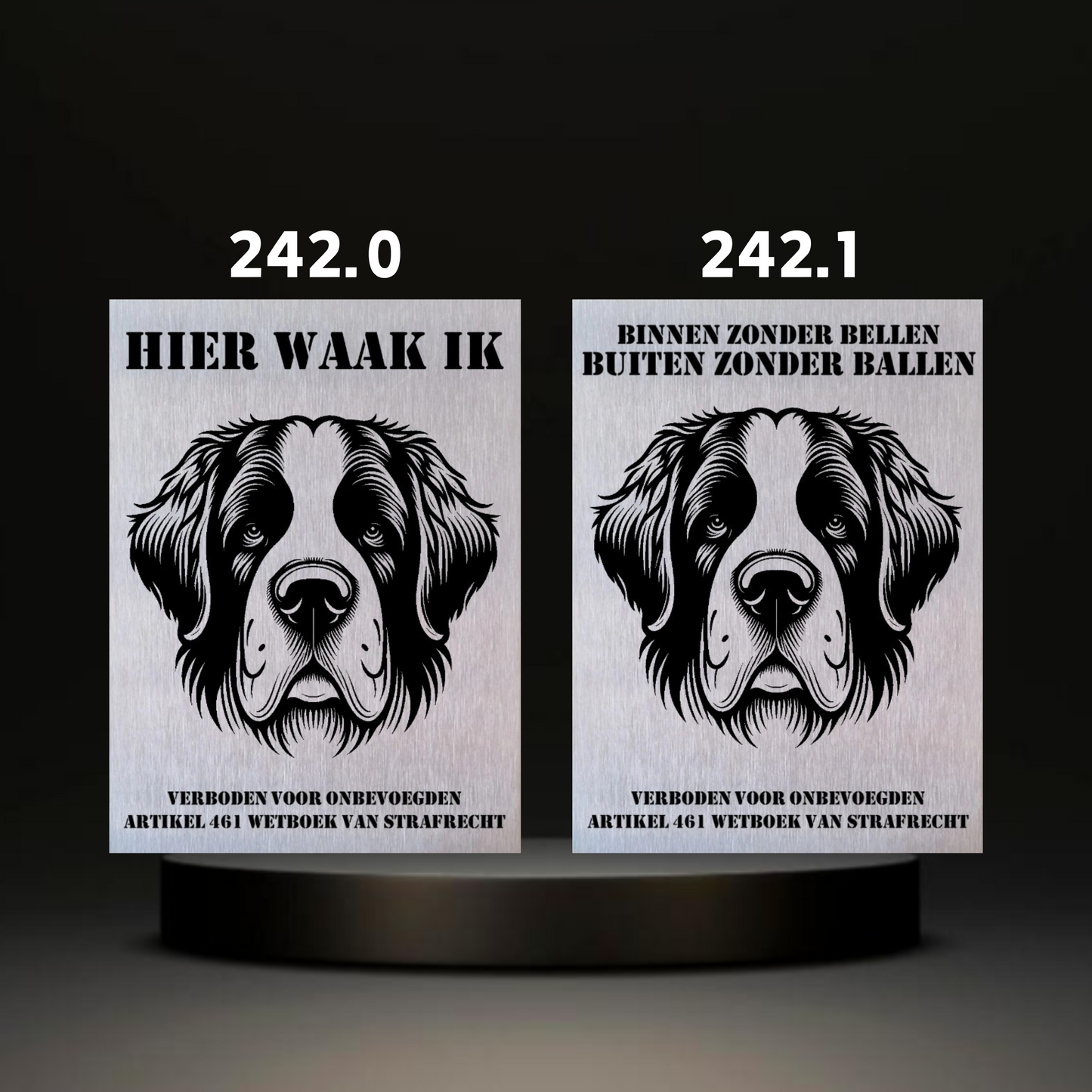 Waakbord Kant en klaar Sint bernhard & Sheepdog & Setter