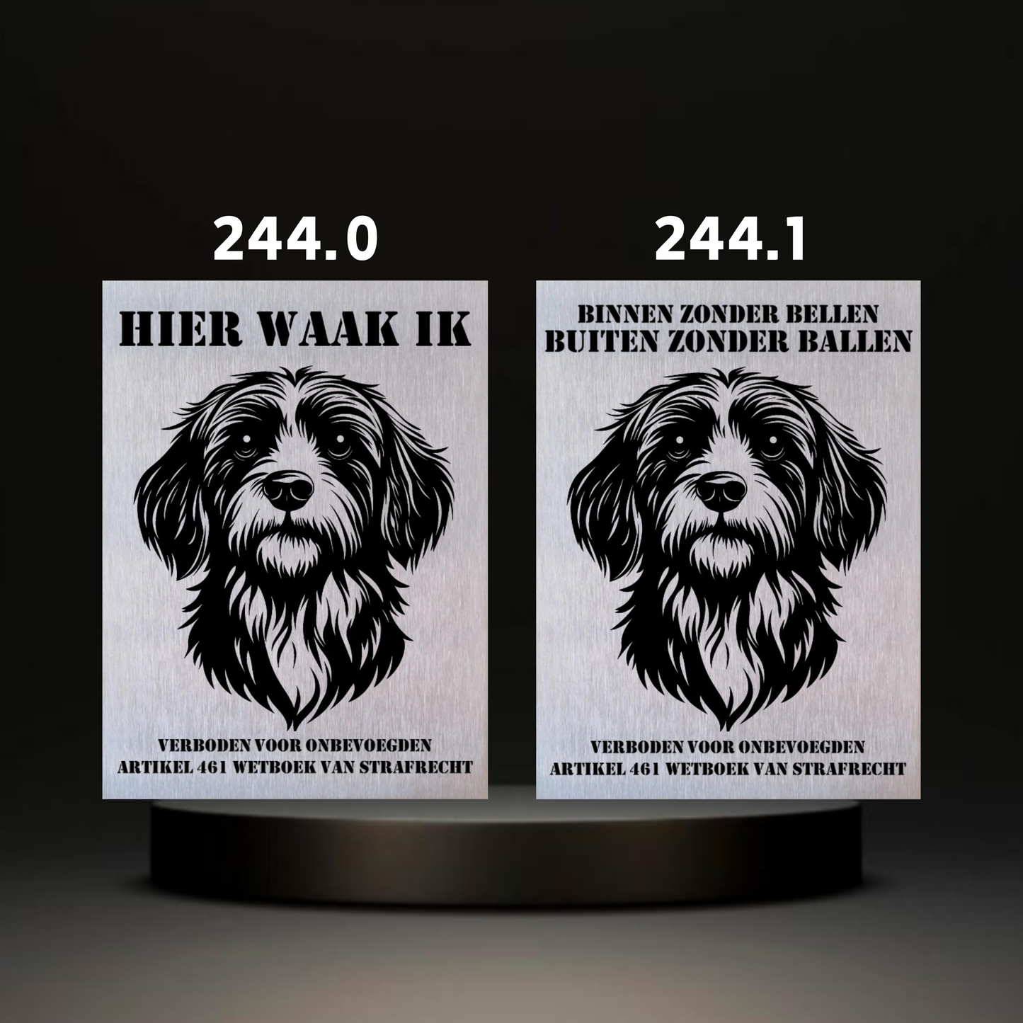 Waakbord Kant en klaar Sint bernhard & Sheepdog & Setter