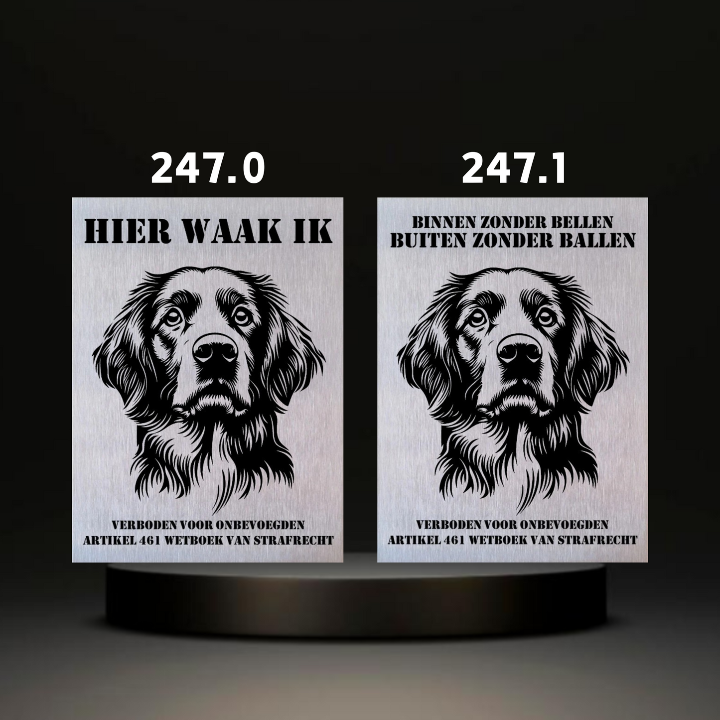 Waakbord Kant en klaar Sint bernhard & Sheepdog & Setter