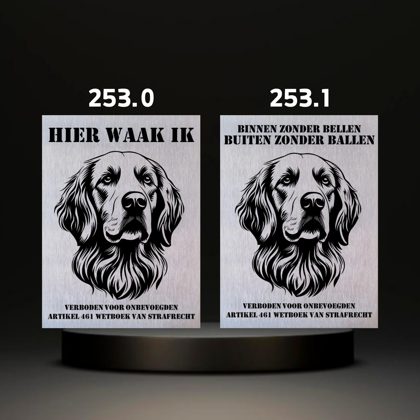 Waakbord Kant en klaar Sint bernhard & Sheepdog & Setter