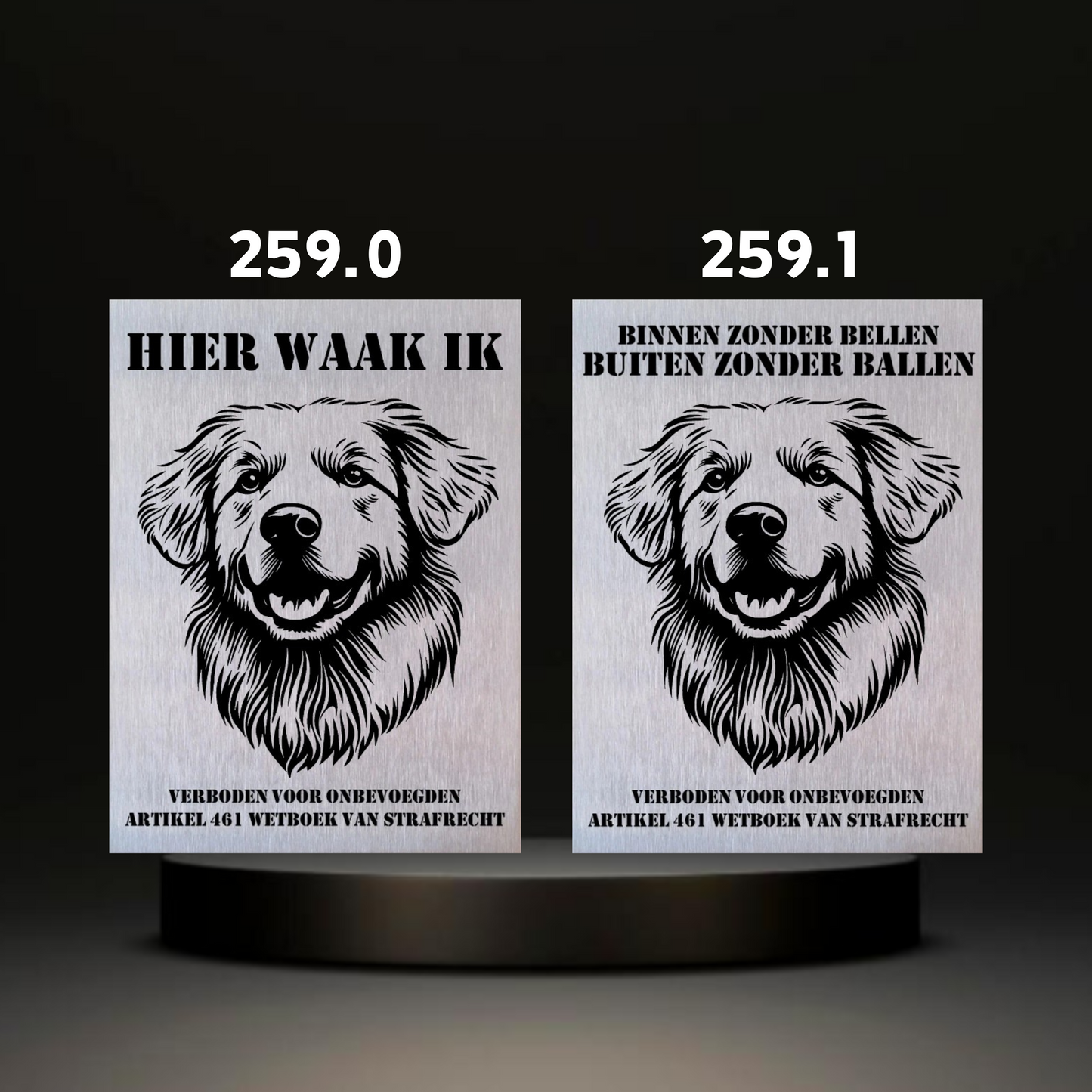 Waakbord Kant en klaar Sint bernhard & Sheepdog & Setter