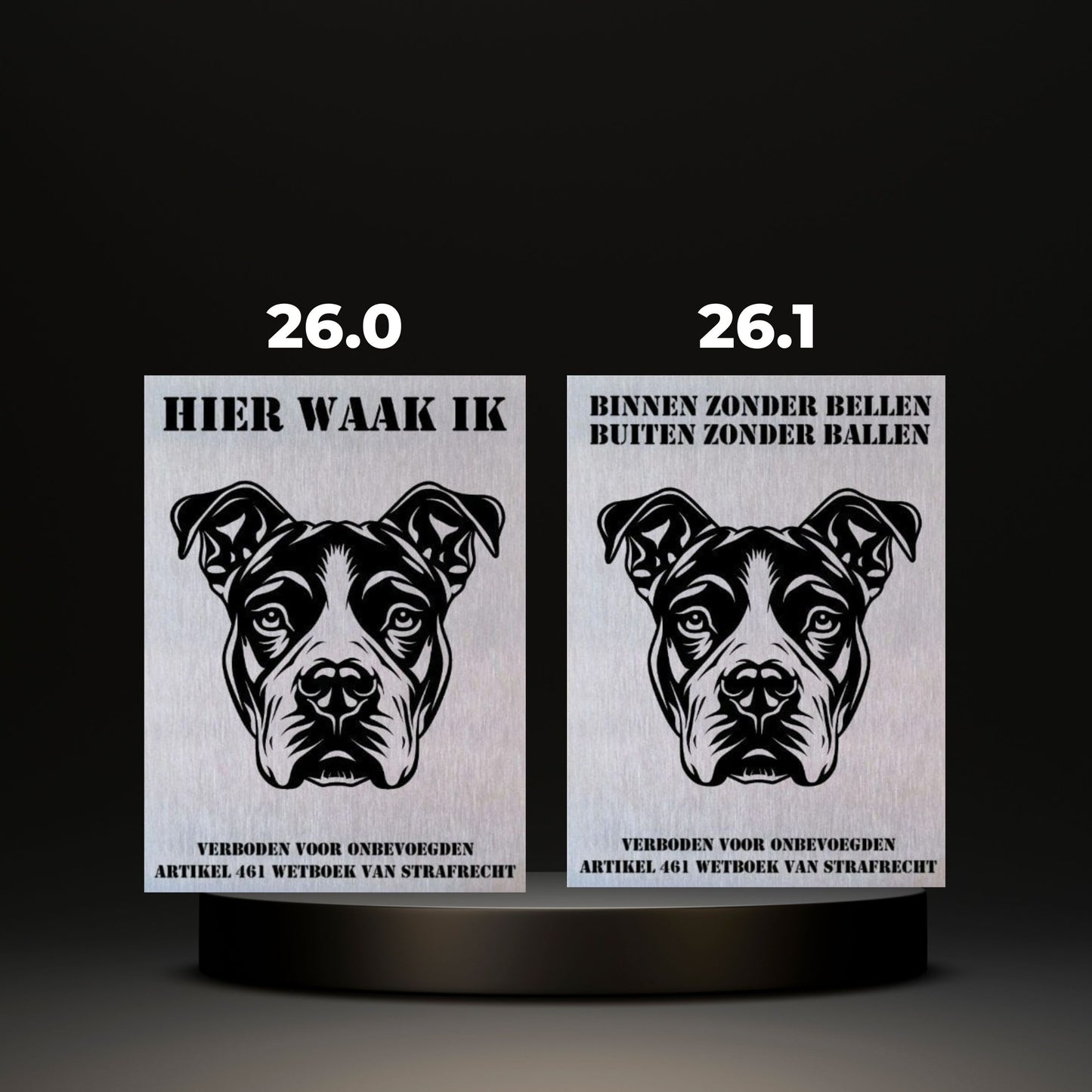 Waakbord Kant en klaar Bulldog & Bully & Boxer & Pittbull & Stafford