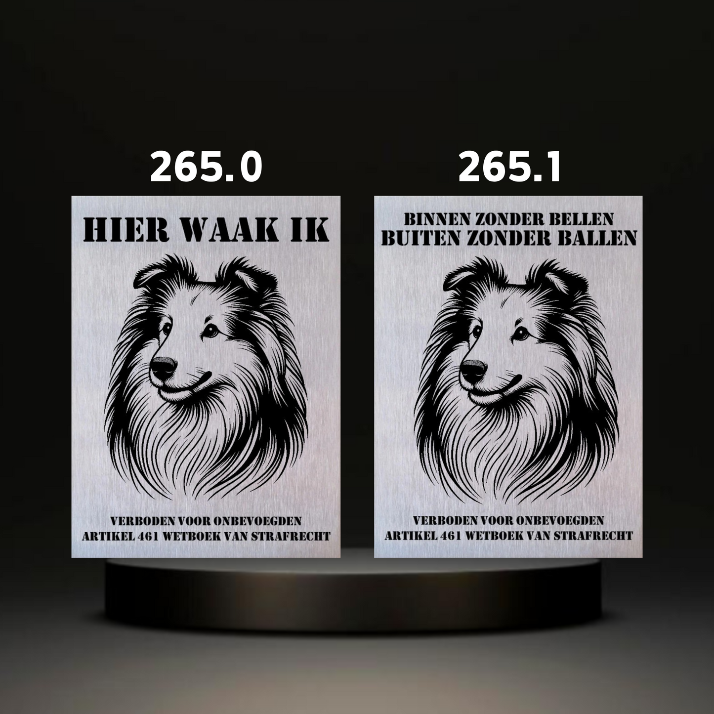 Waakbord Kant en klaar Sint bernhard & Sheepdog & Setter