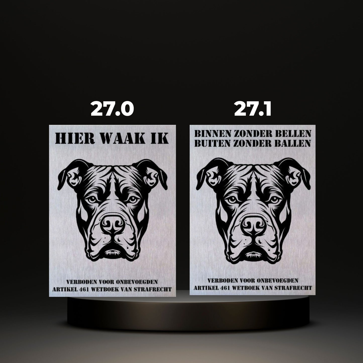 Waakbord Kant en klaar Bulldog & Bully & Boxer & Pittbull & Stafford