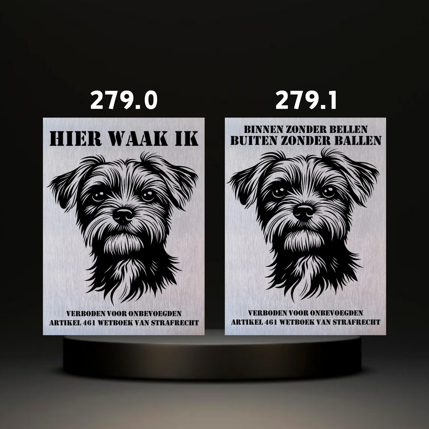 Waakbord Kant en klaar Terriërs & Teckel