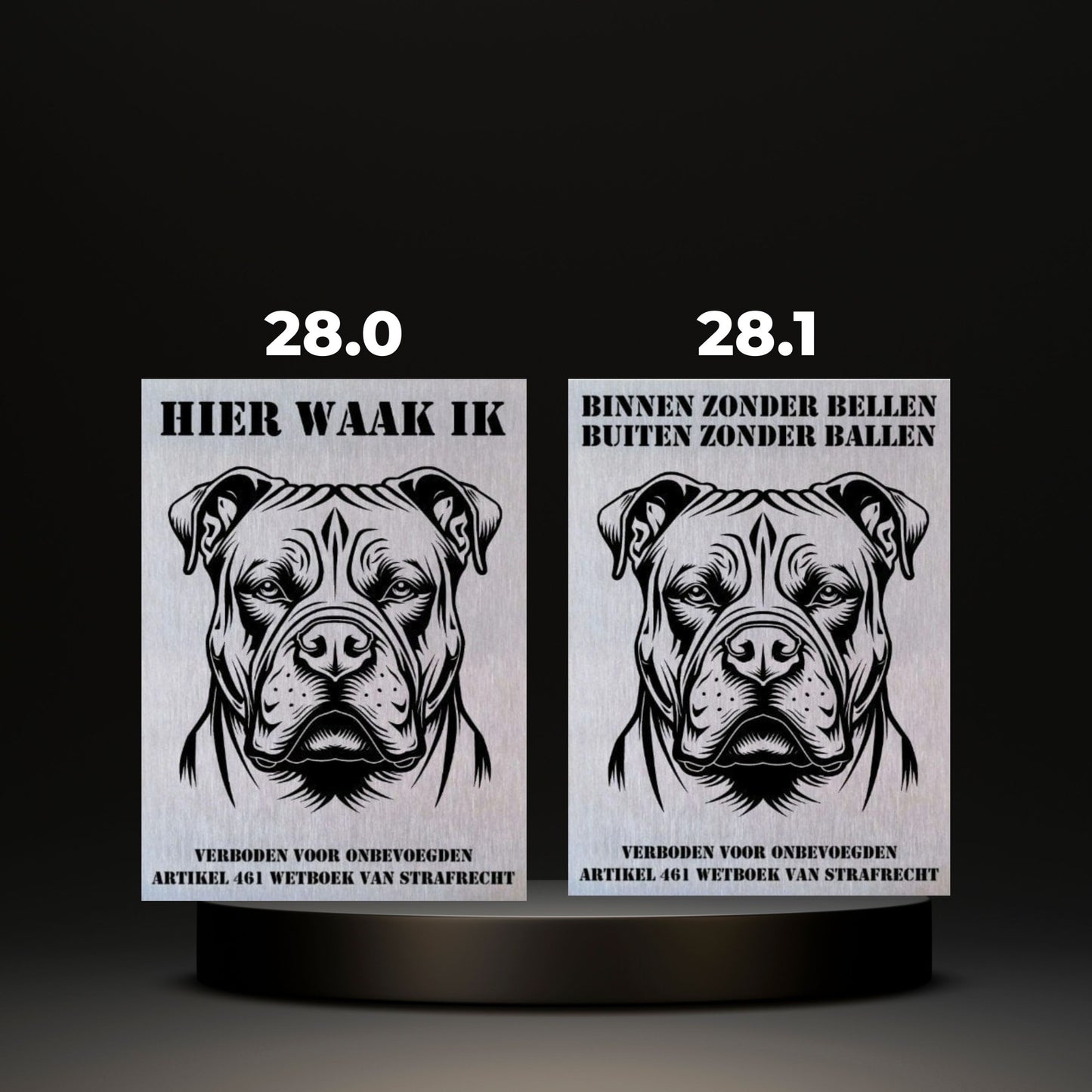 Waakbord Kant en klaar Bulldog & Bully & Boxer & Pittbull & Stafford