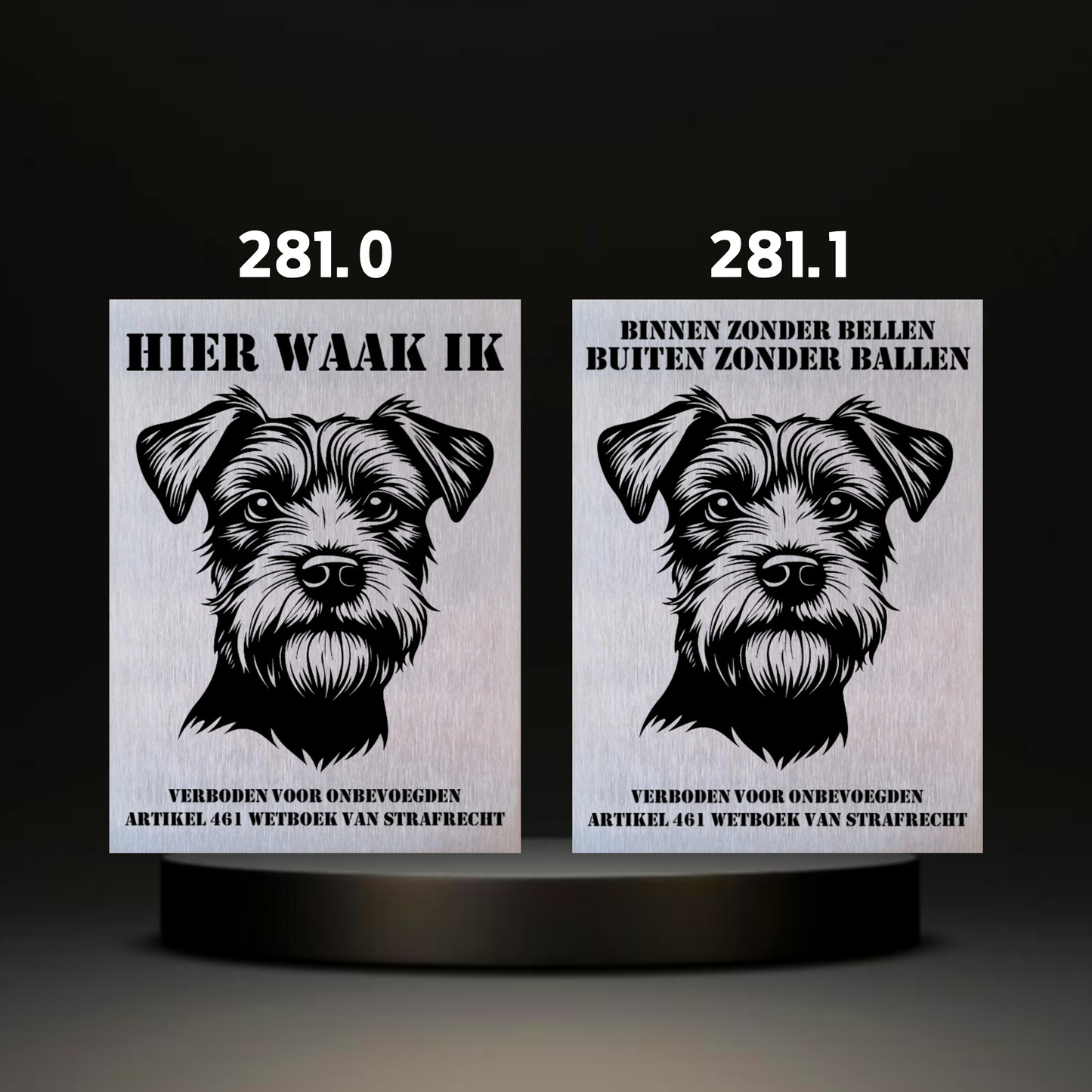 Waakbord Kant en klaar Terriërs & Teckel