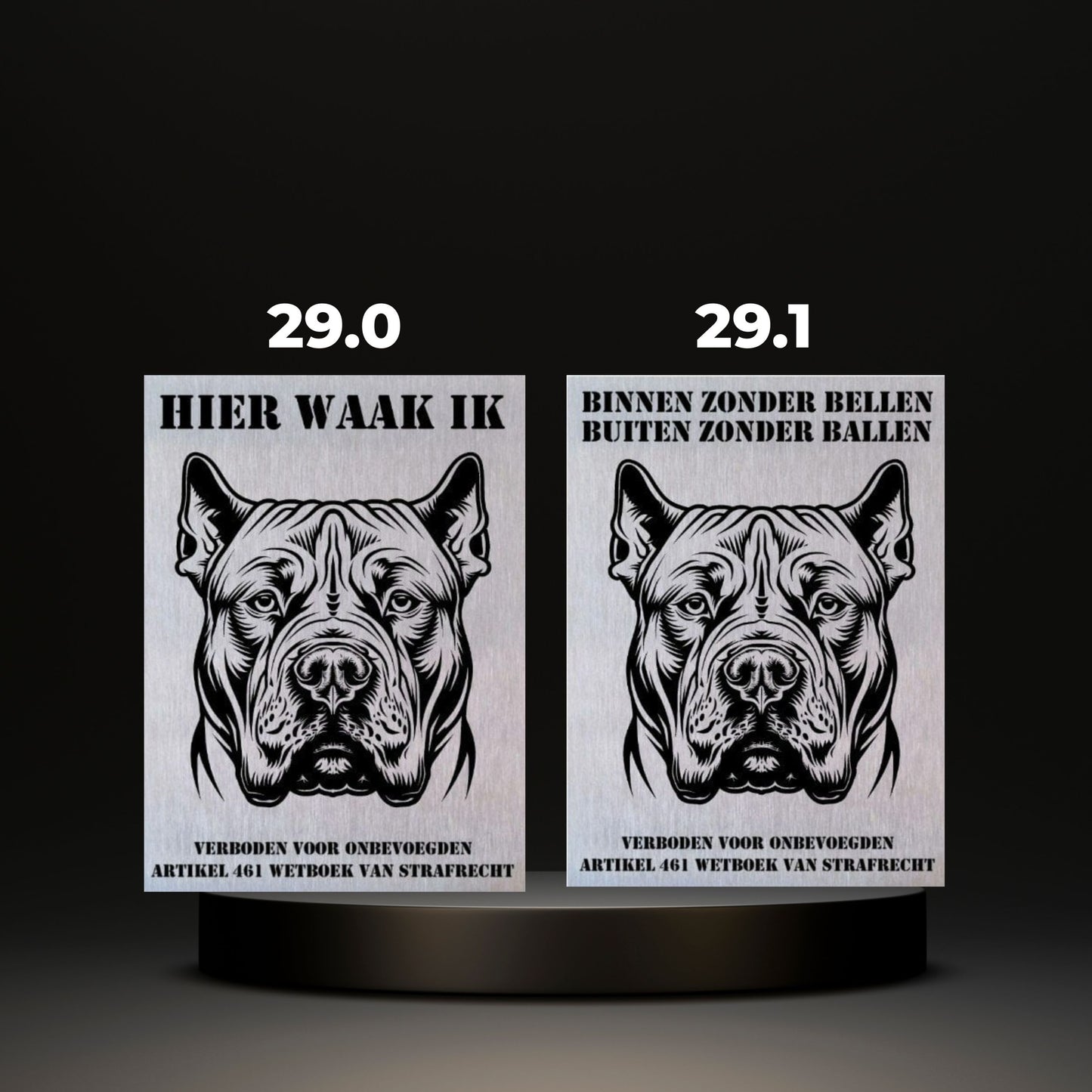 Waakbord Kant en klaar Bulldog & Bully & Boxer & Pittbull & Stafford