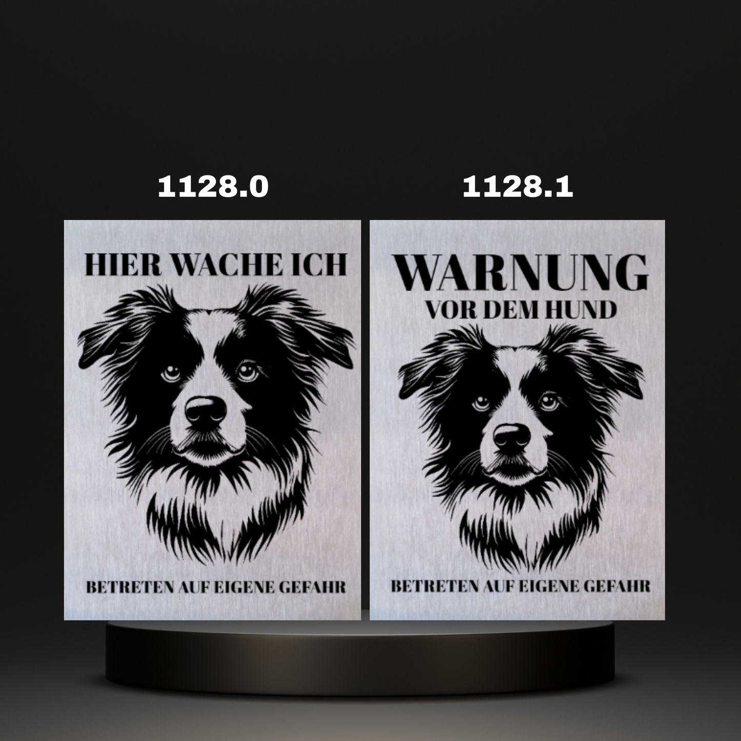 Warnshild Fertiges Design Schäferhund & Collie