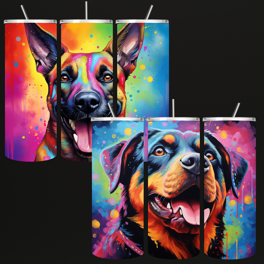 Tumbler Hond Aquarel