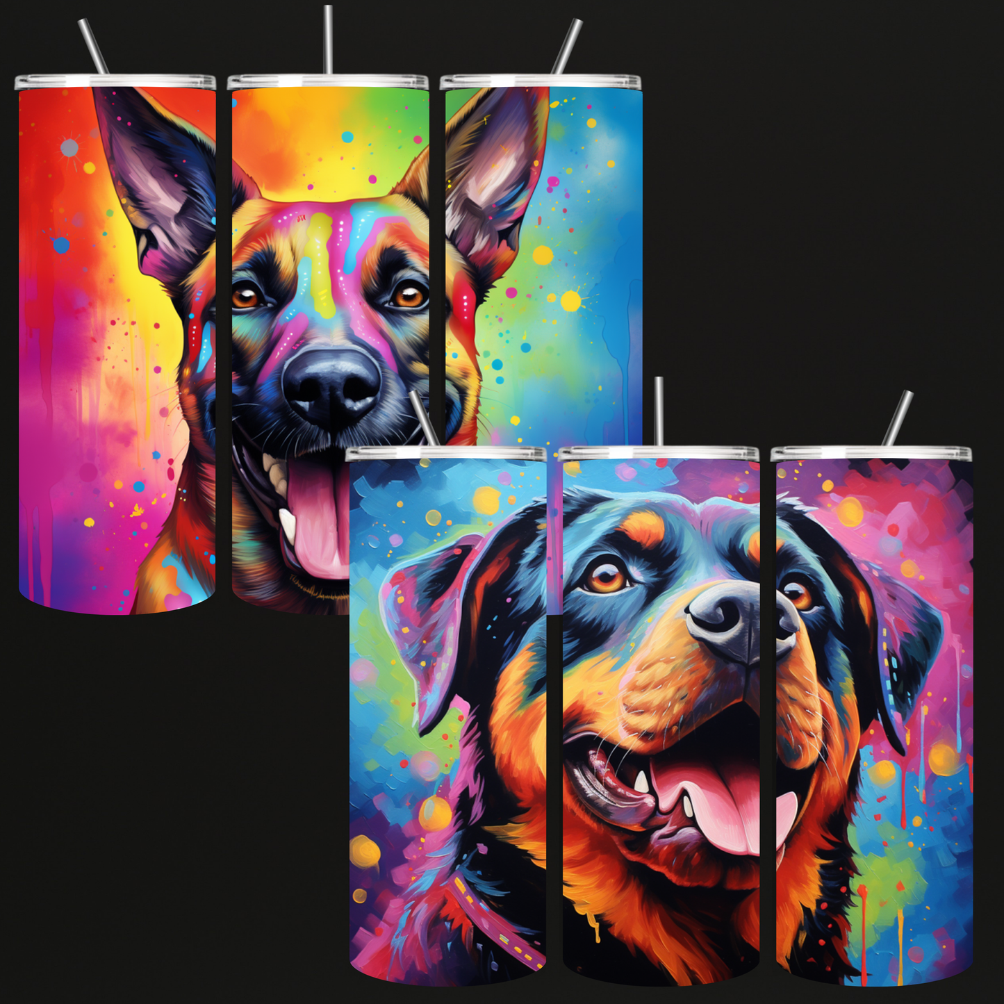 Tumbler Hond Aquarel