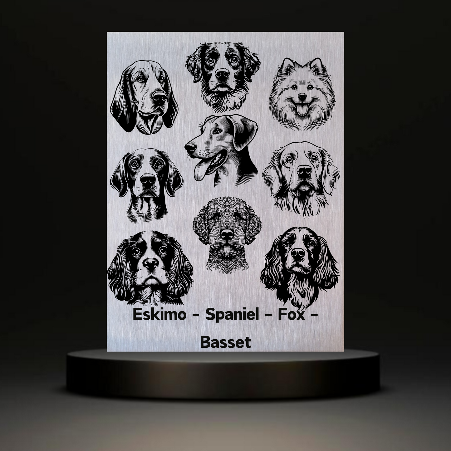 Waakbord Kant en klaar Eskimo & Spaniel & Fox & Basset