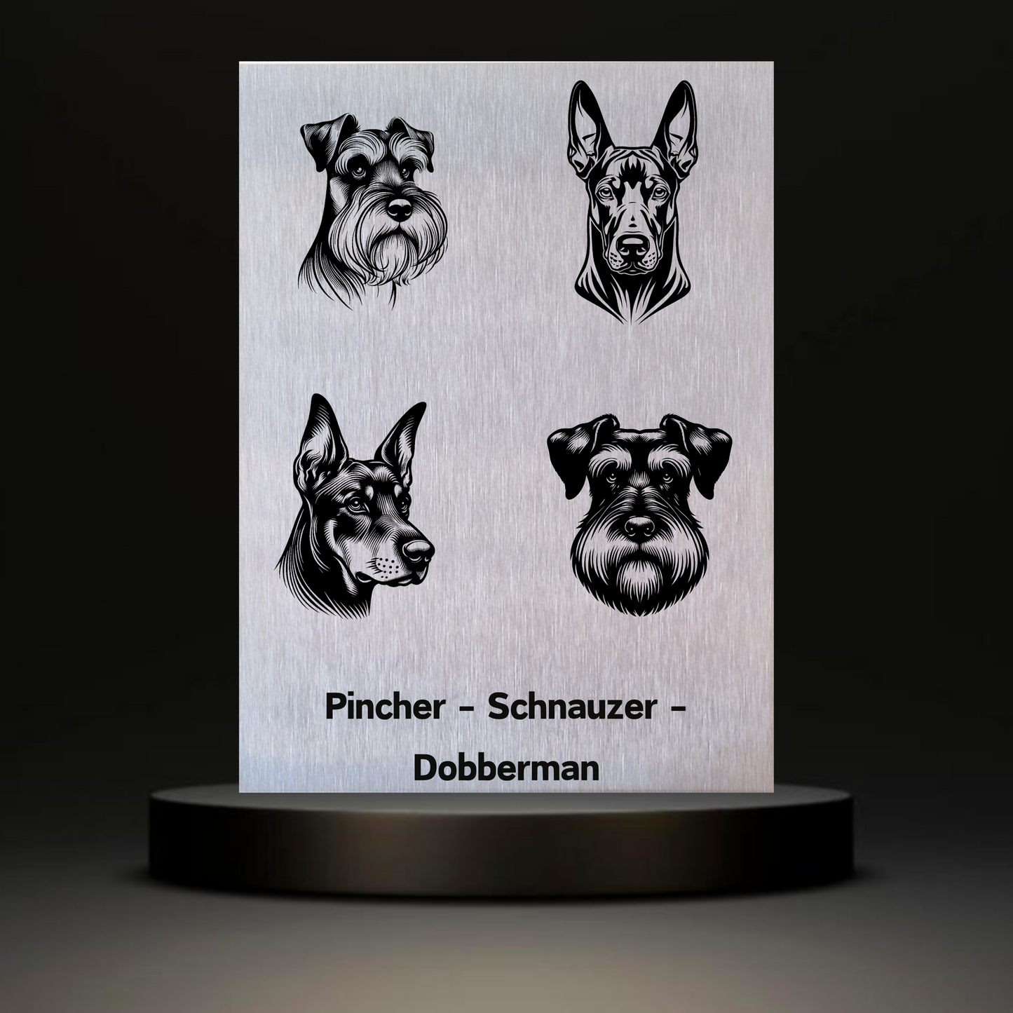 Waakbord Kant en klaar Pincher & Schnauzer & Dobberman