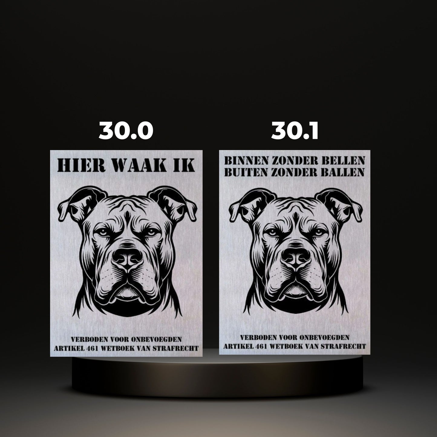 Waakbord Kant en klaar Bulldog & Bully & Boxer & Pittbull & Stafford
