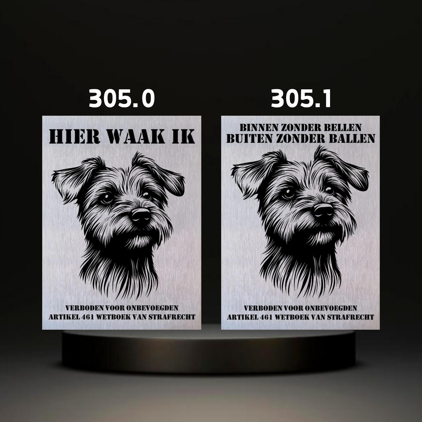 Waakbord Kant en klaar Terriërs & Teckel