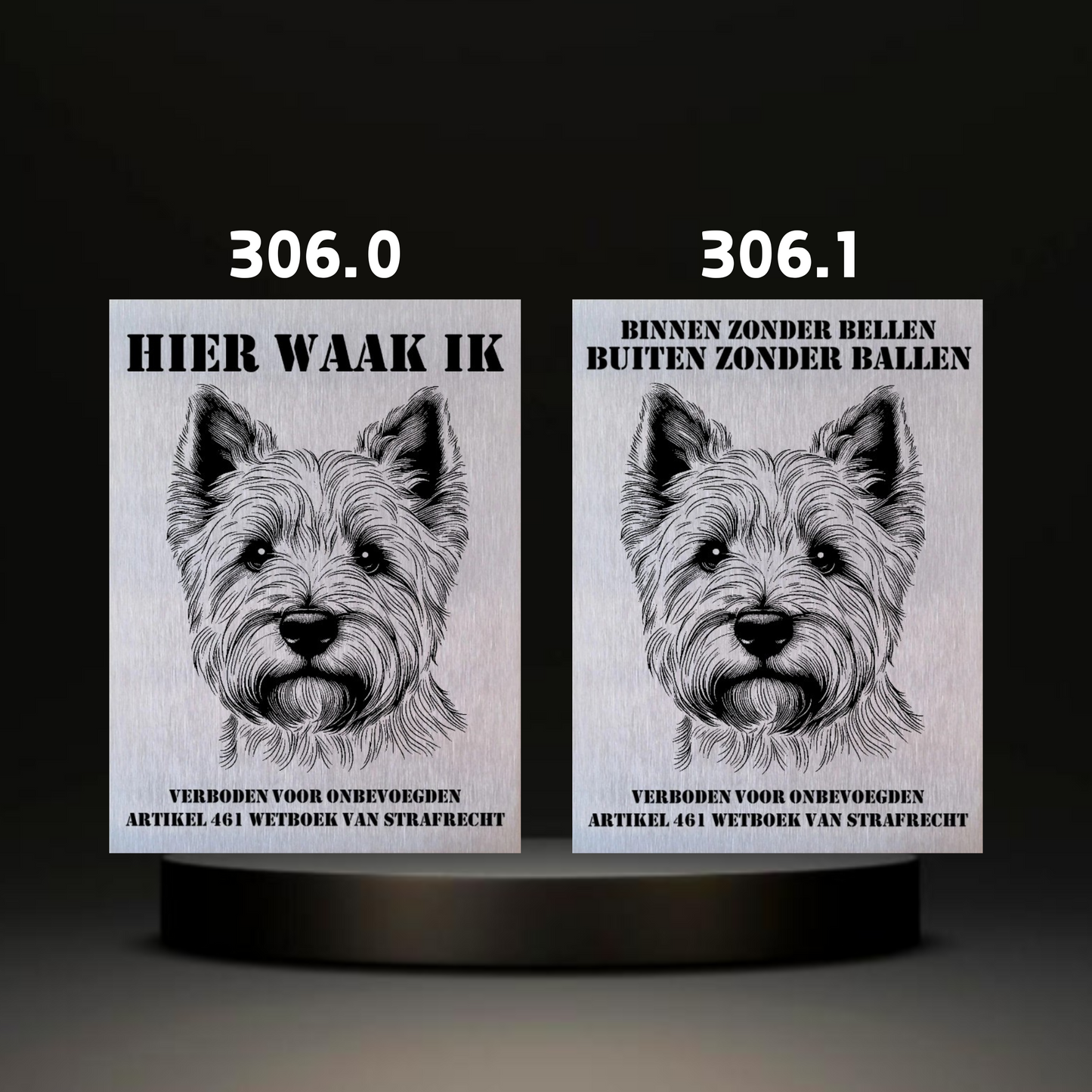 Waakbord Kant en klaar Terriërs & Teckel