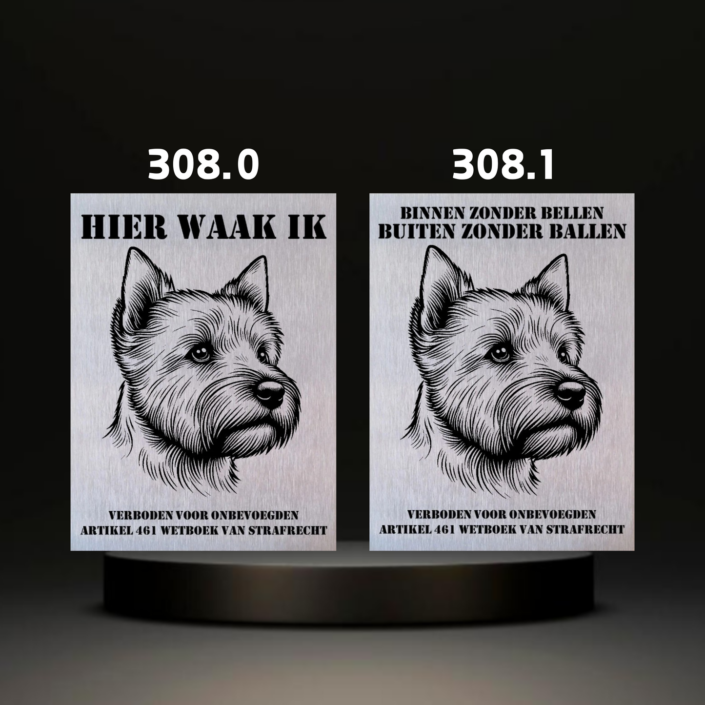 Waakbord Kant en klaar Terriërs & Teckel