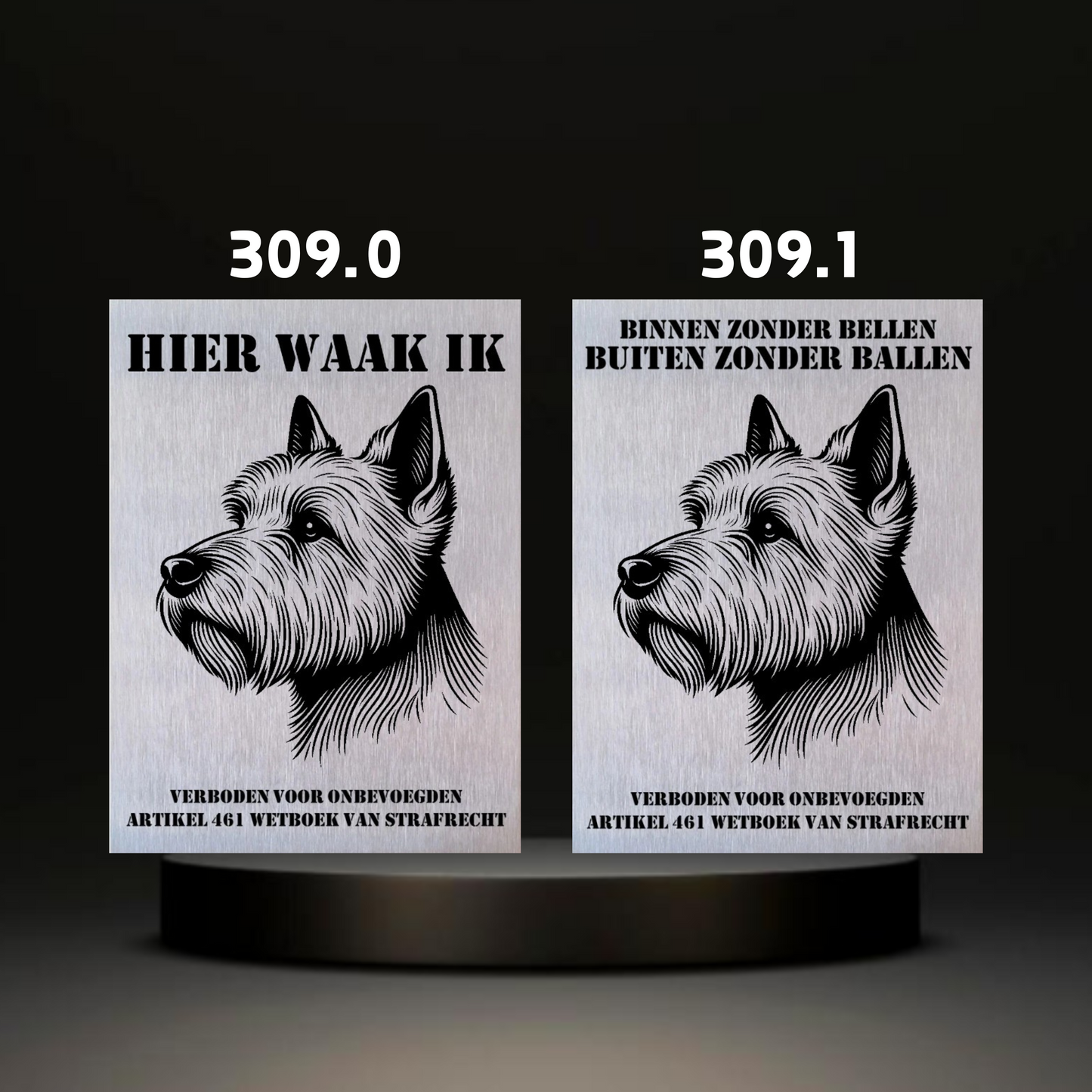 Waakbord Kant en klaar Terriërs & Teckel