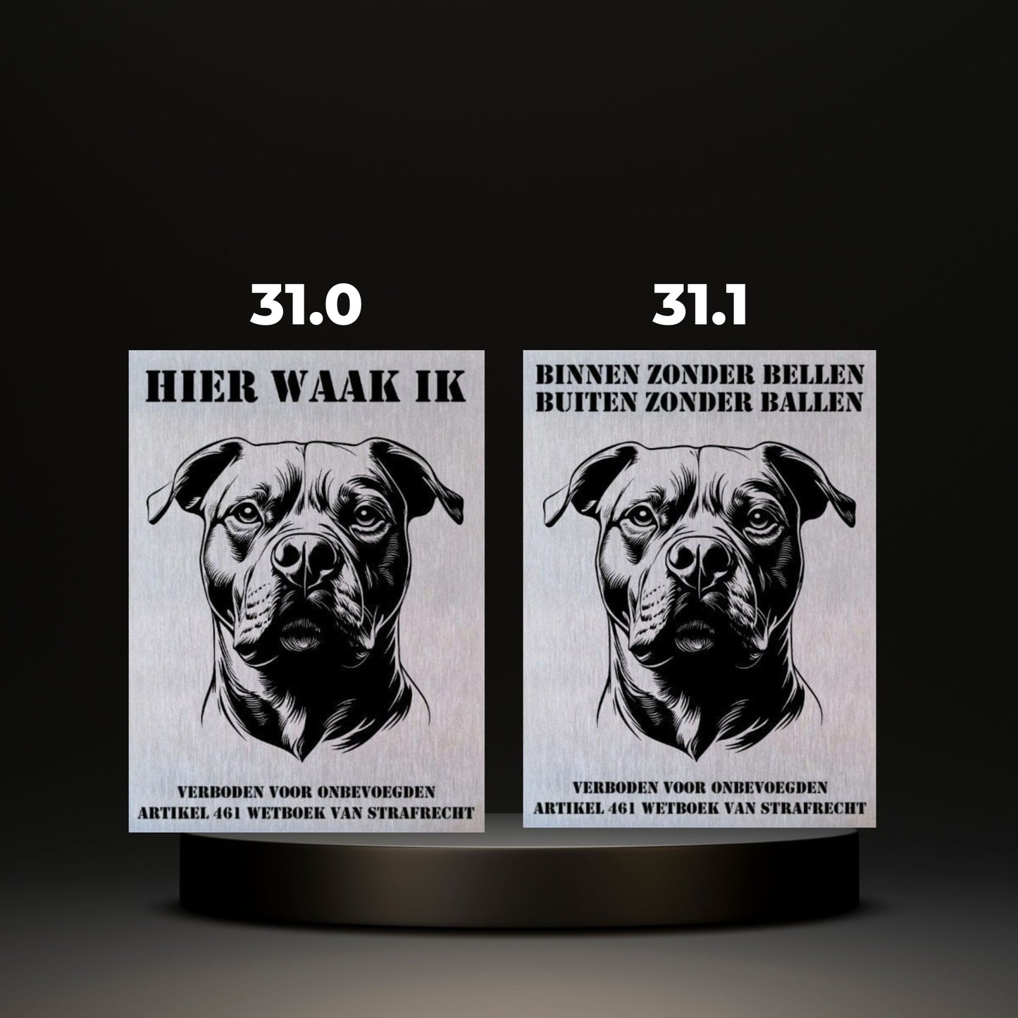 Waakbord Kant en klaar Bulldog & Bully & Boxer & Pittbull & Stafford