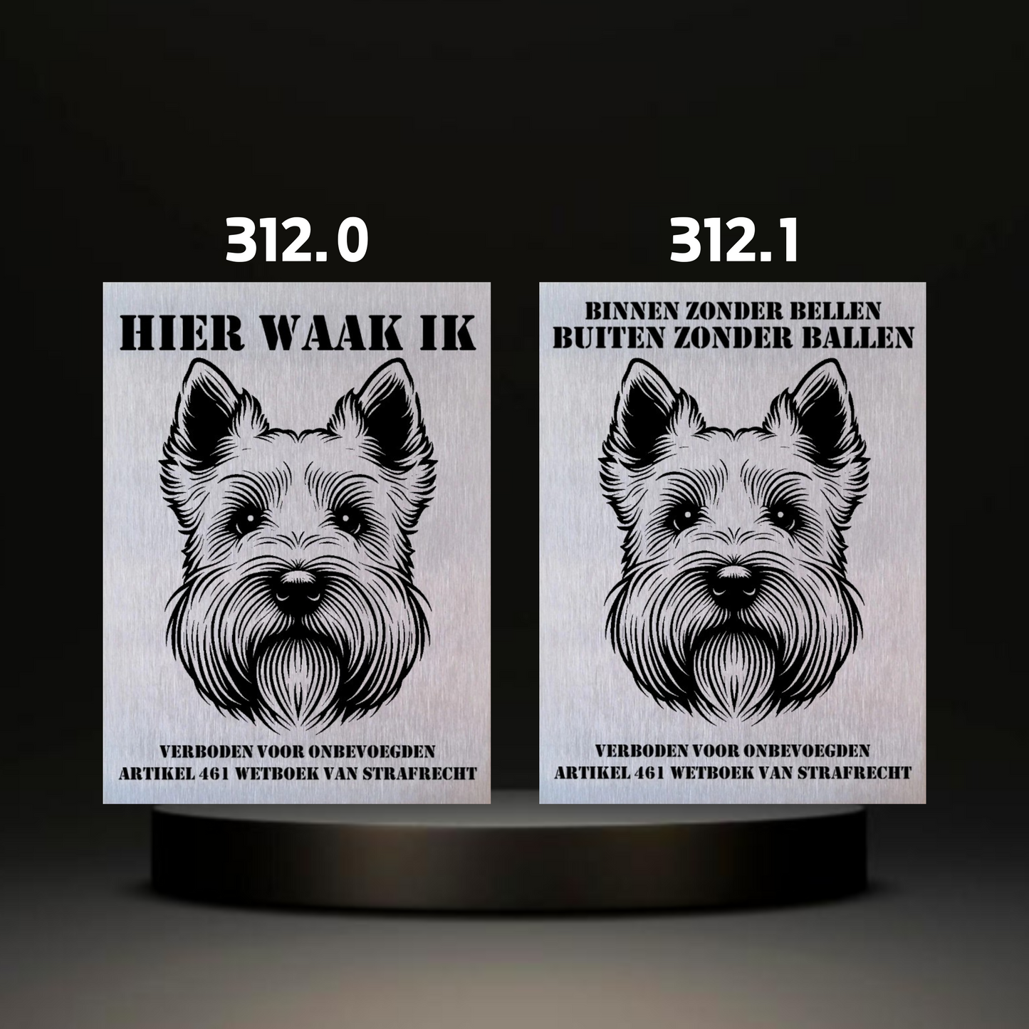 Waakbord Kant en klaar Terriërs & Teckel