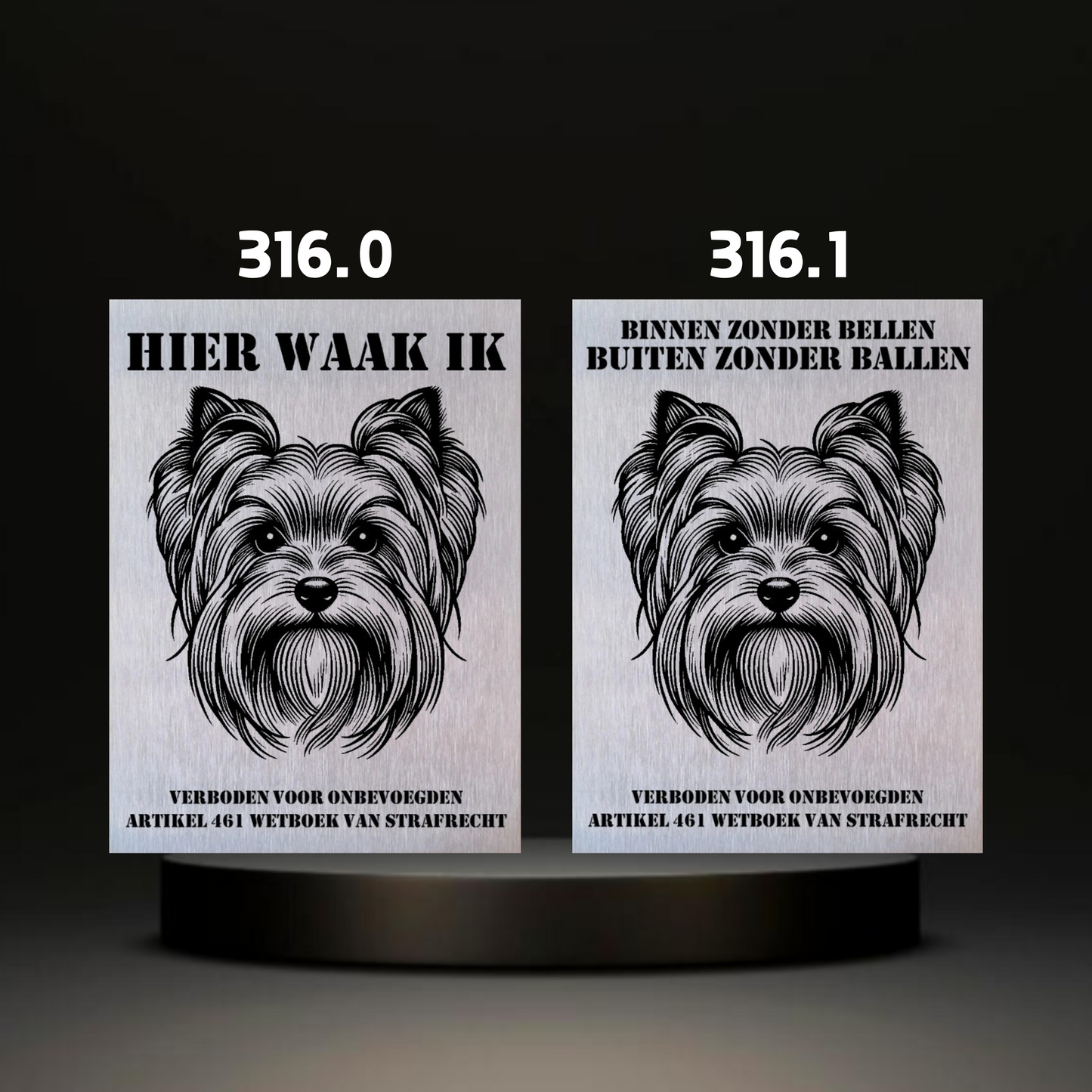 Waakbord Kant en klaar Terriërs & Teckel