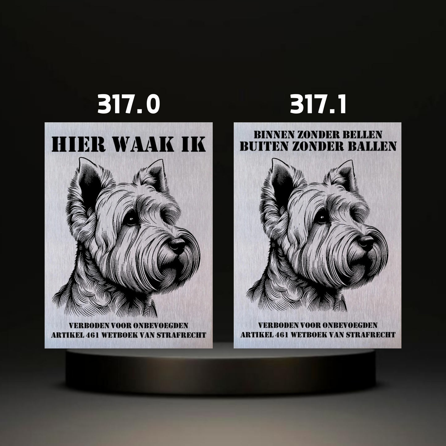 Waakbord Kant en klaar Terriërs & Teckel