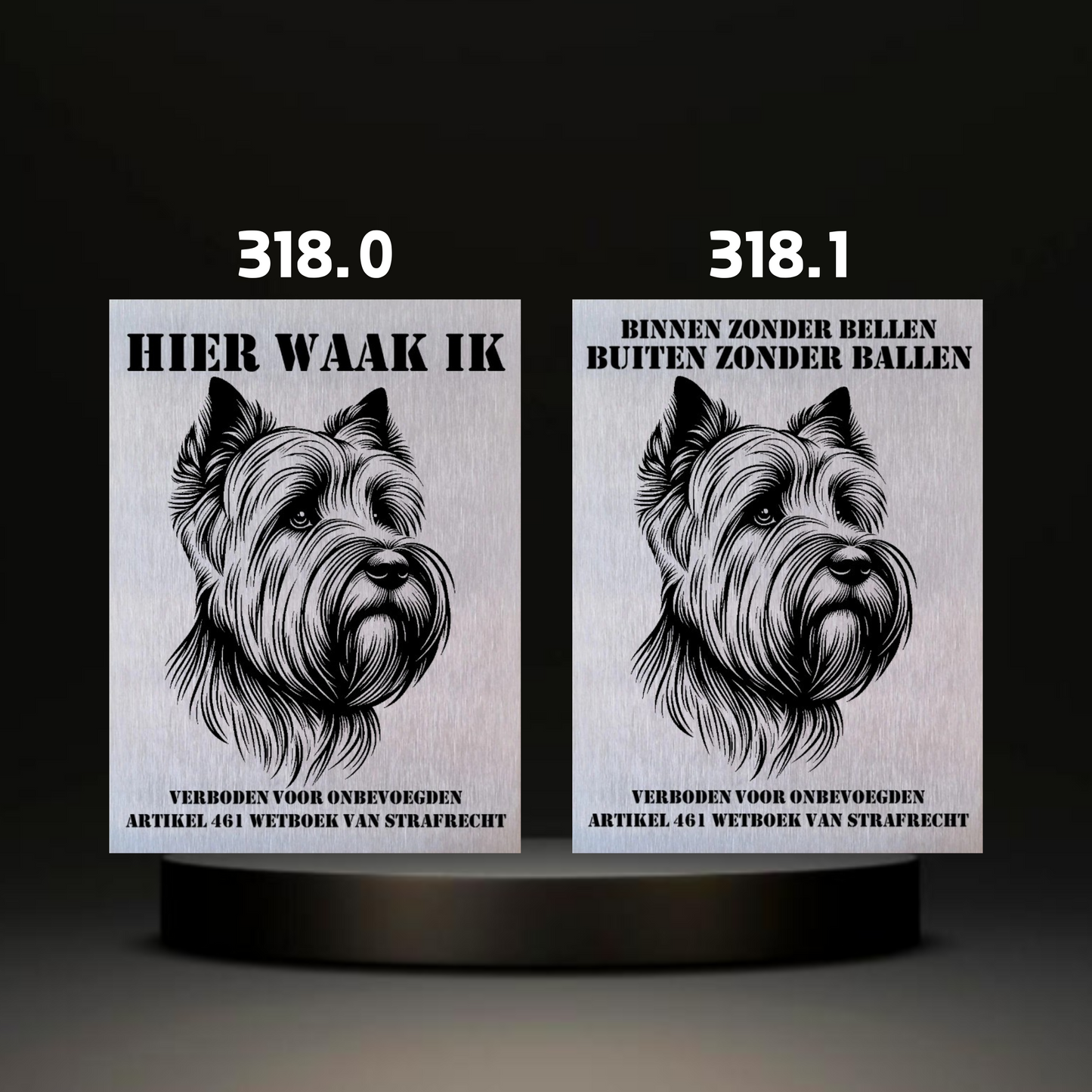 Waakbord Kant en klaar Terriërs & Teckel