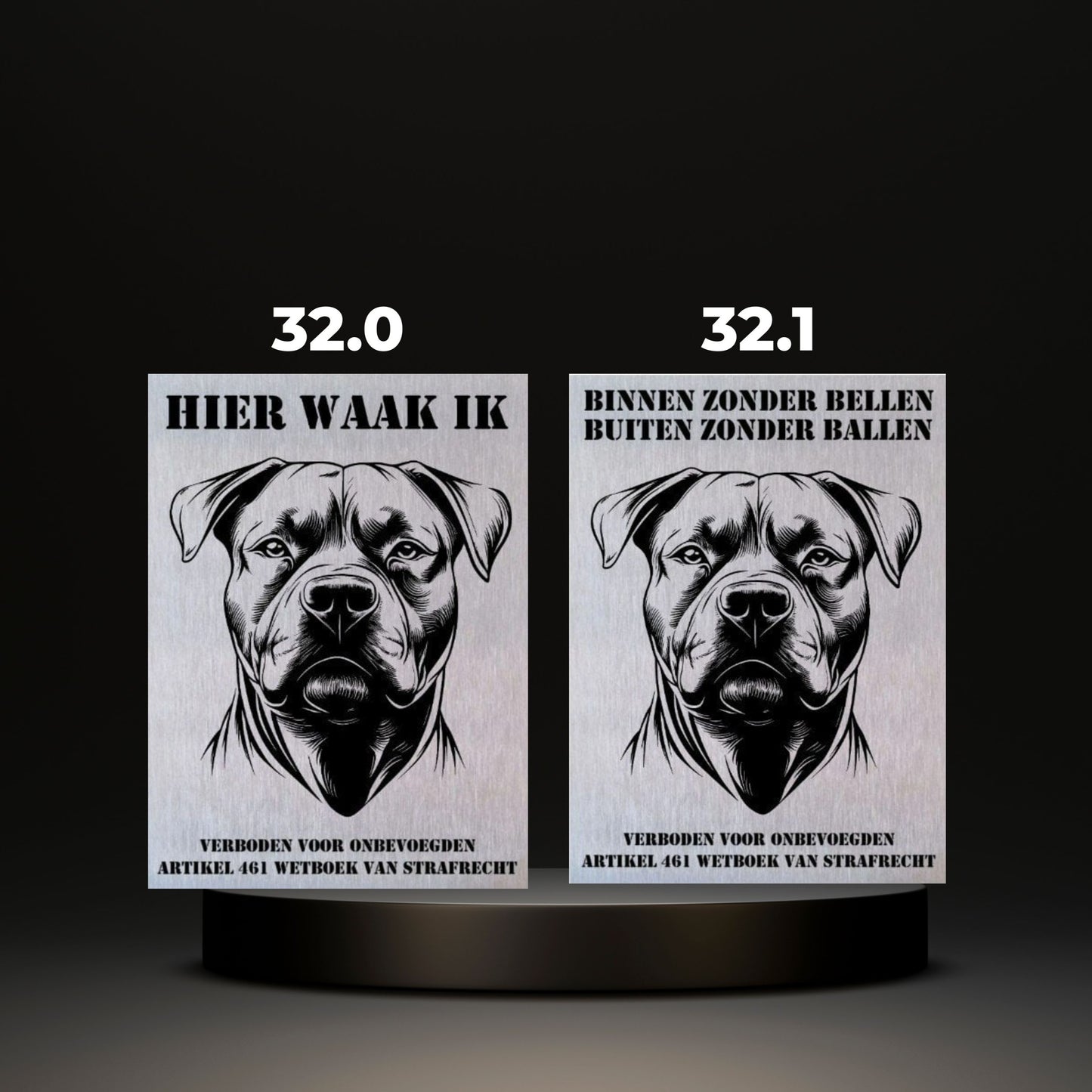Waakbord Kant en klaar Bulldog & Bully & Boxer & Pittbull & Stafford