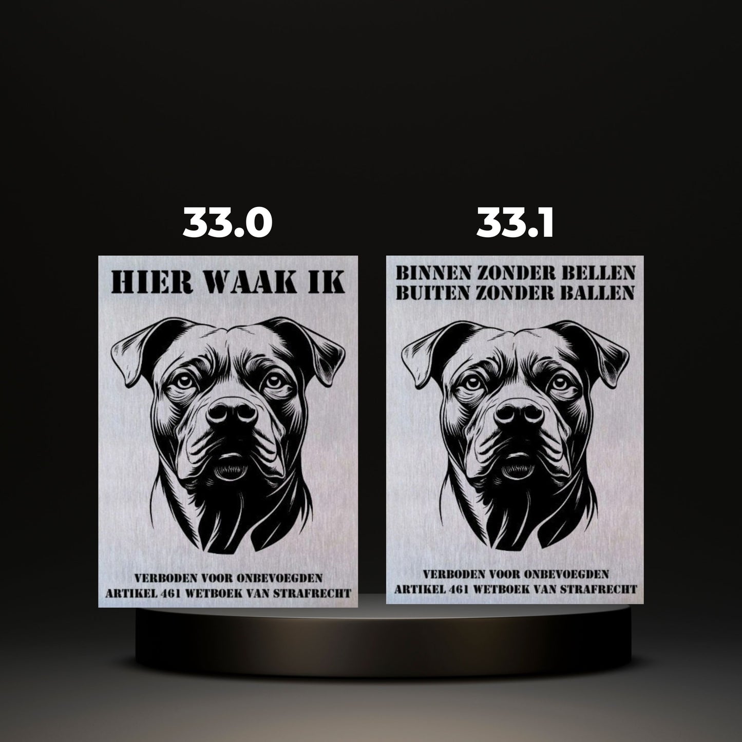 Waakbord Kant en klaar Bulldog & Bully & Boxer & Pittbull & Stafford