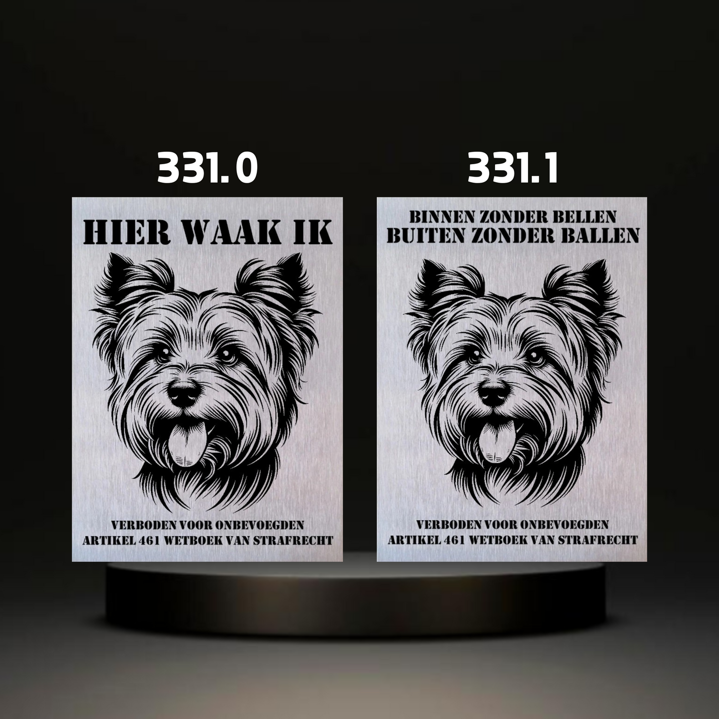 Waakbord Kant en klaar Terriërs & Teckel