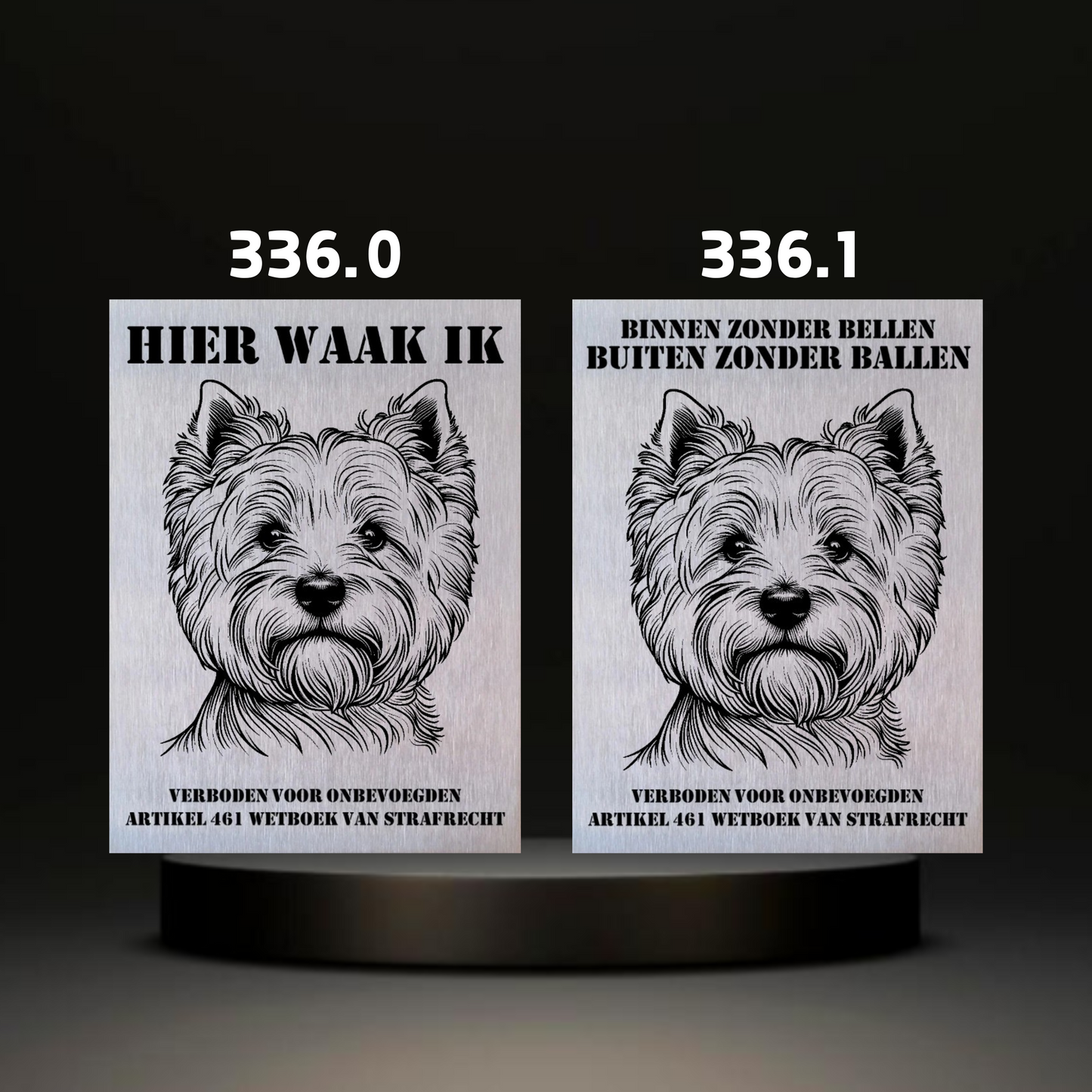 Waakbord Kant en klaar Terriërs & Teckel