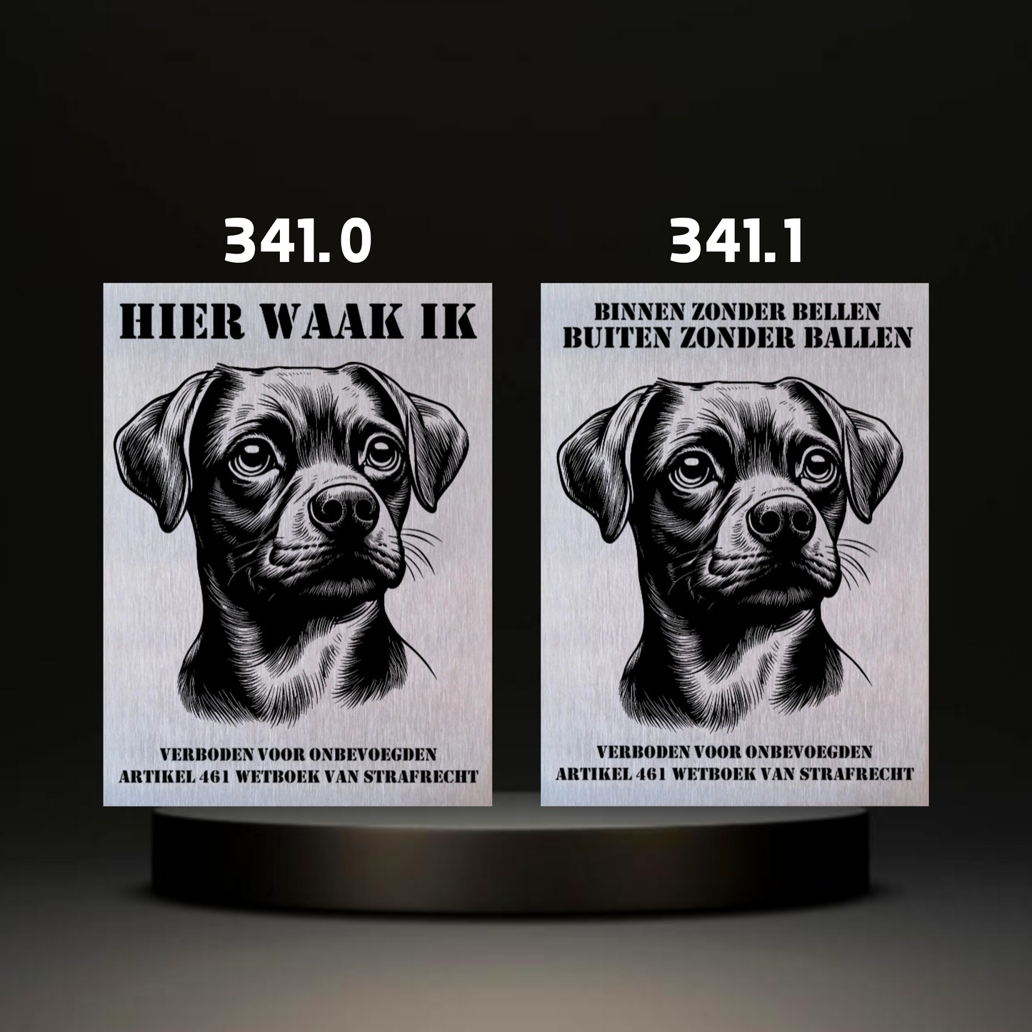 Waakbord Kant en klaar Windhond & Waterhond & Otterhond & Markiesje & Poedel