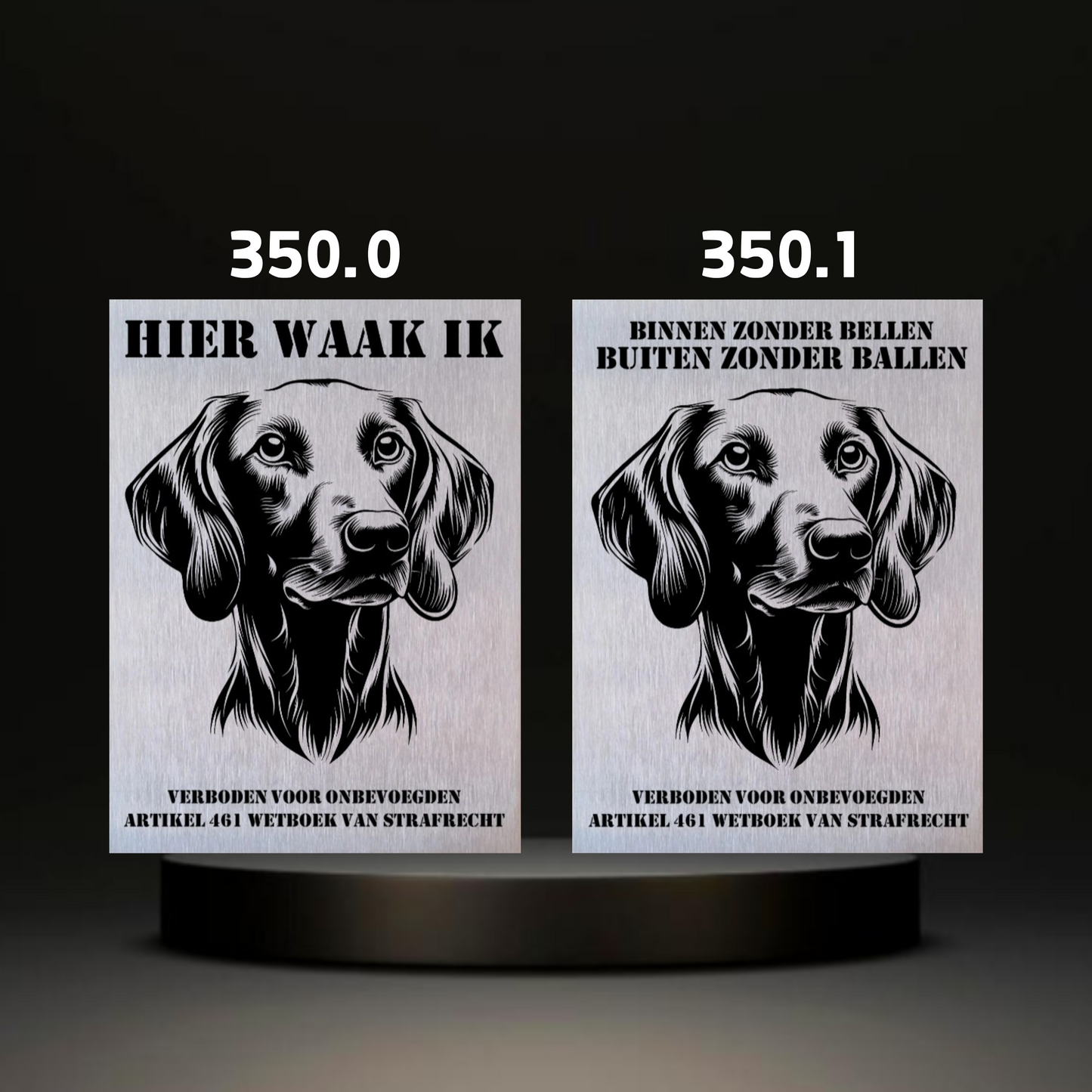 Waakbord Kant en klaar Windhond & Waterhond & Otterhond & Markiesje & Poedel