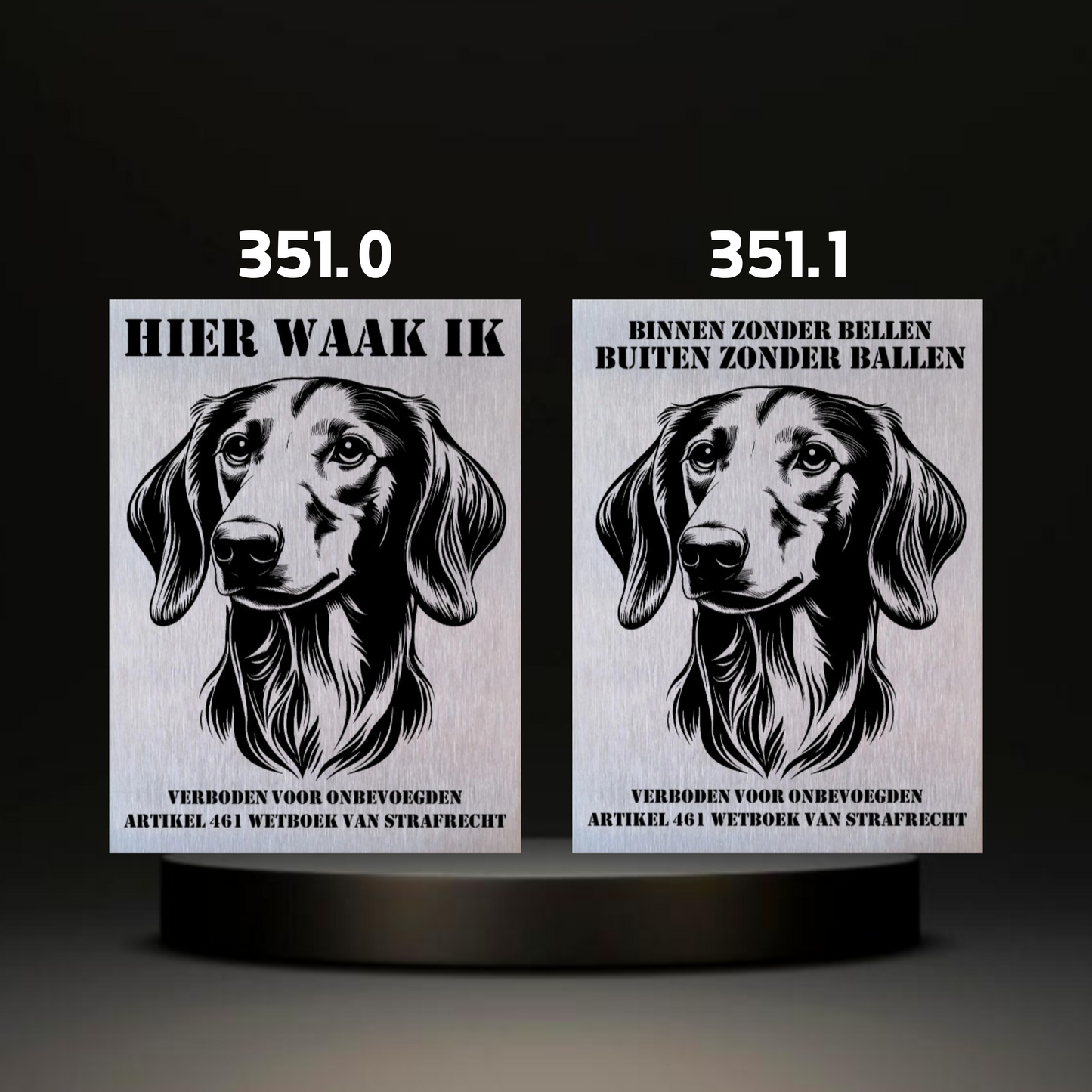 Waakbord Kant en klaar Windhond & Waterhond & Otterhond & Markiesje & Poedel