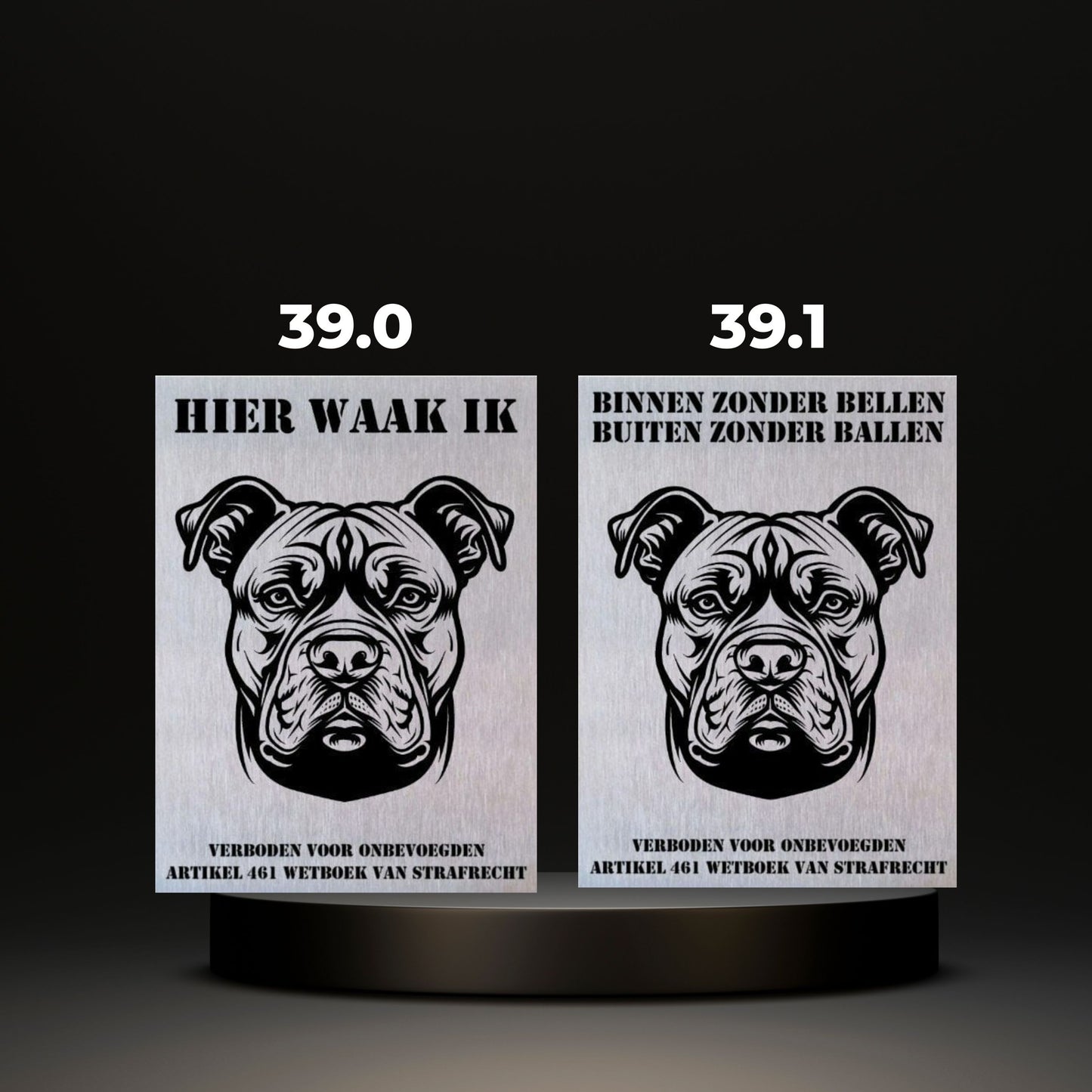 Waakbord Kant en klaar Bulldog & Bully & Boxer & Pittbull & Stafford