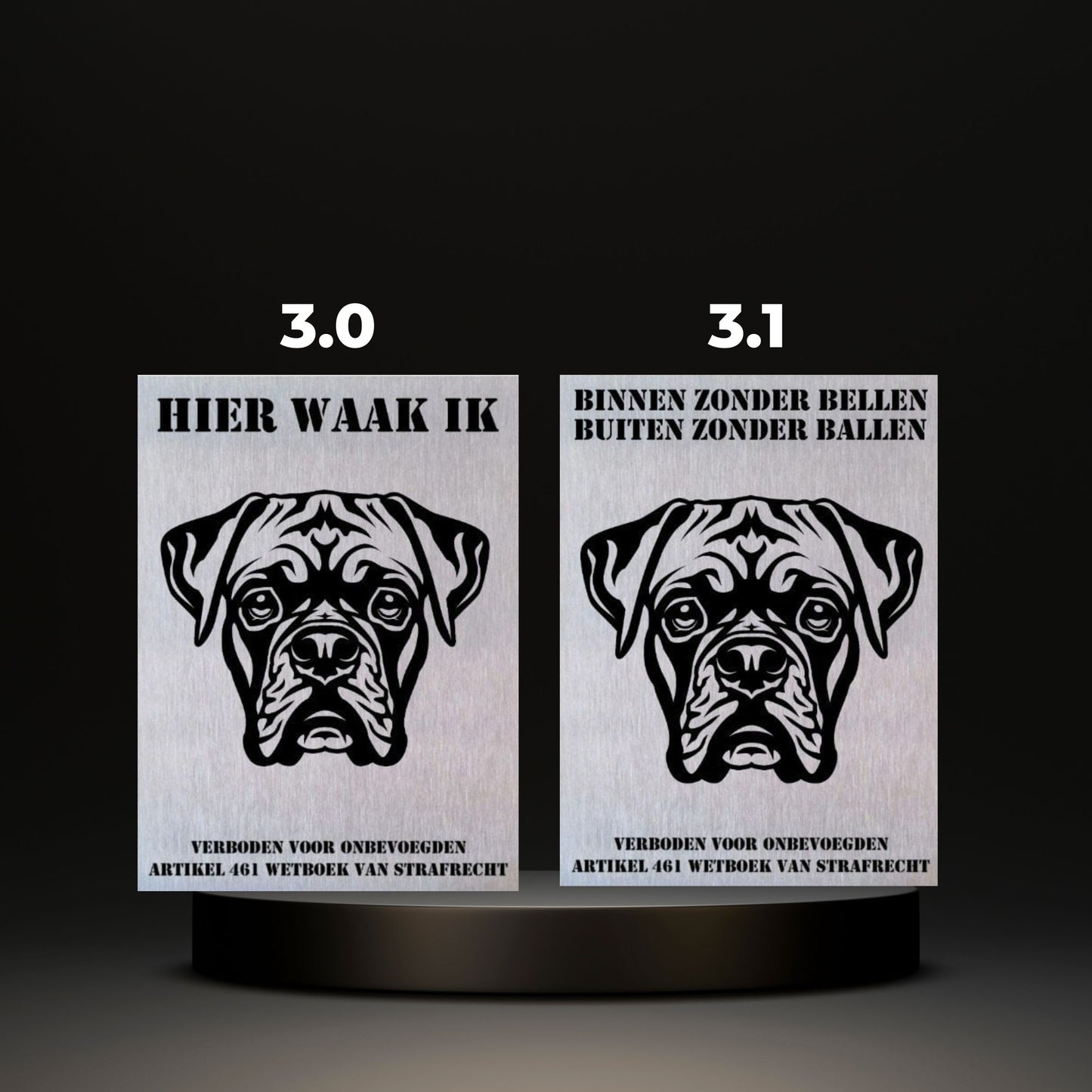 Waakbord Kant en klaar Bulldog & Bully & Boxer & Pittbull & Stafford