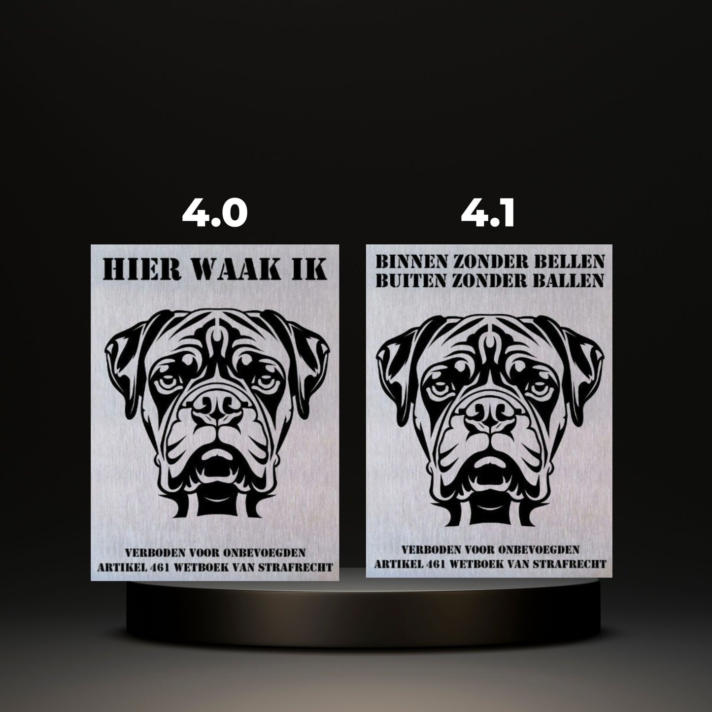 Waakbord Kant en klaar Bulldog & Bully & Boxer & Pittbull & Stafford