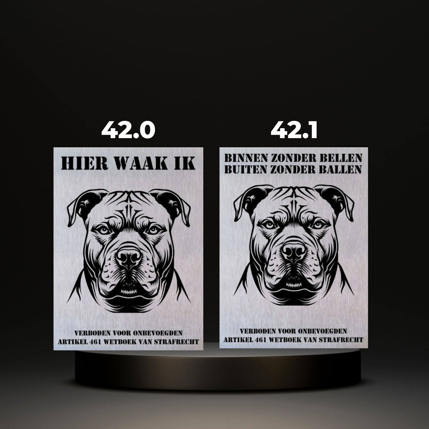 Waakbord Kant en klaar Bulldog & Bully & Boxer & Pittbull & Stafford