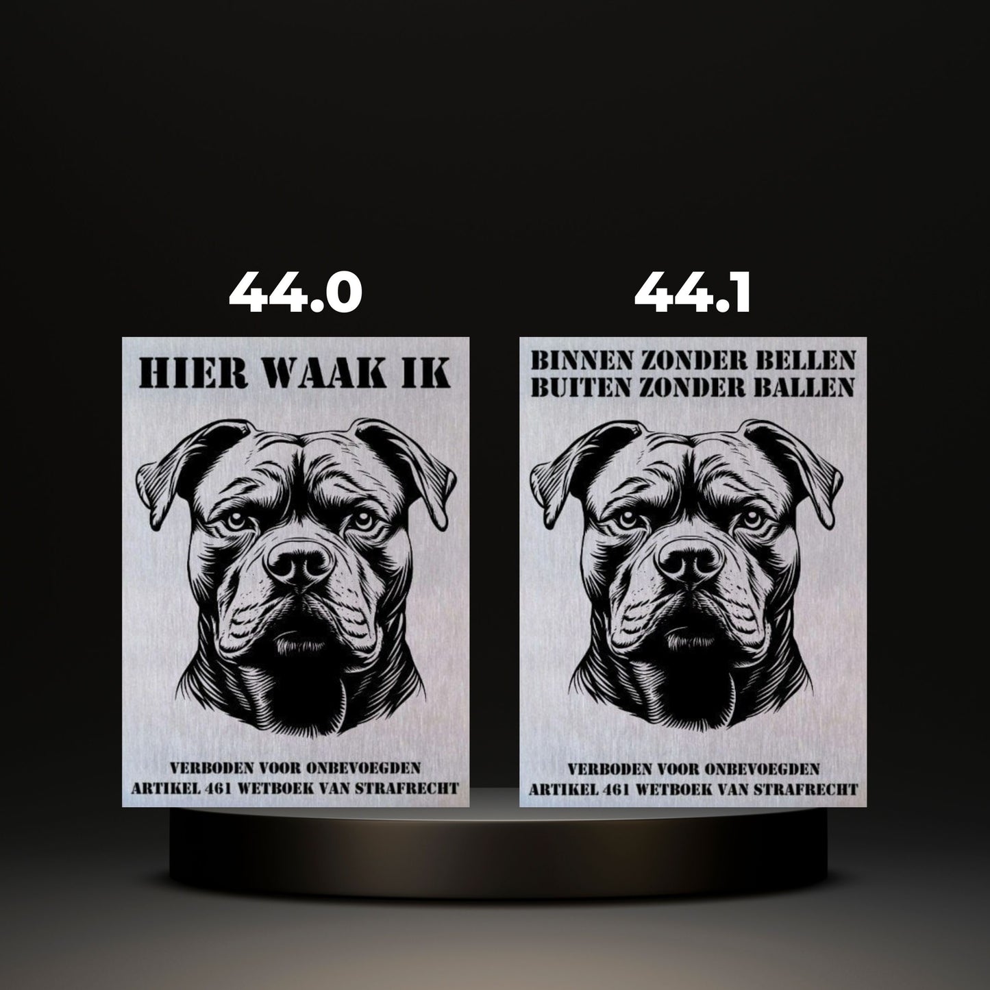 Waakbord Kant en klaar Bulldog & Bully & Boxer & Pittbull & Stafford