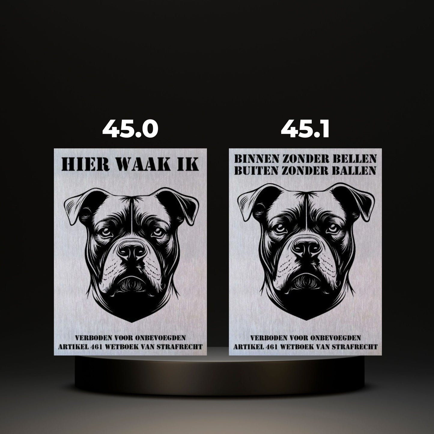 Waakbord Kant en klaar Bulldog & Bully & Boxer & Pittbull & Stafford