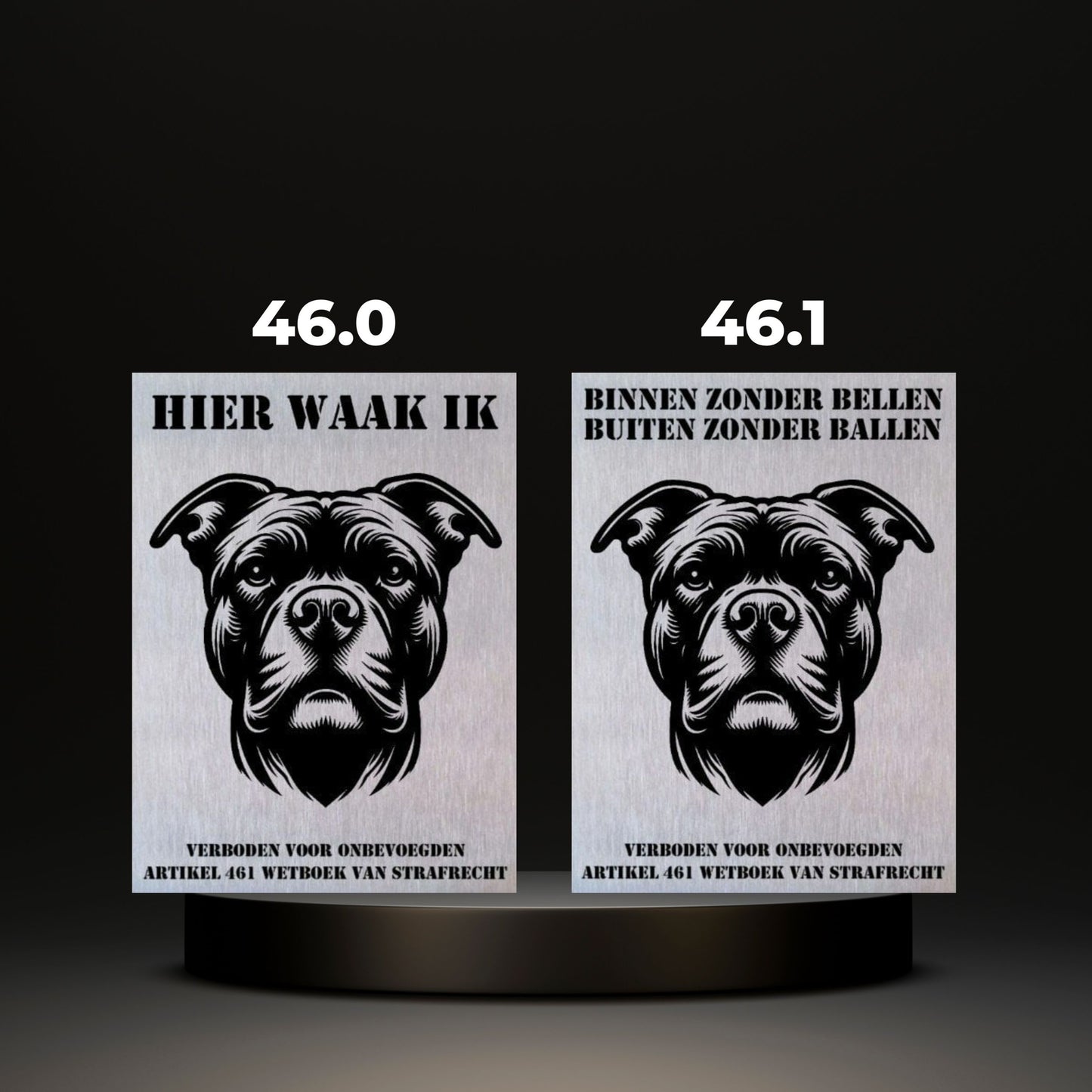 Waakbord Kant en klaar Bulldog & Bully & Boxer & Pittbull & Stafford