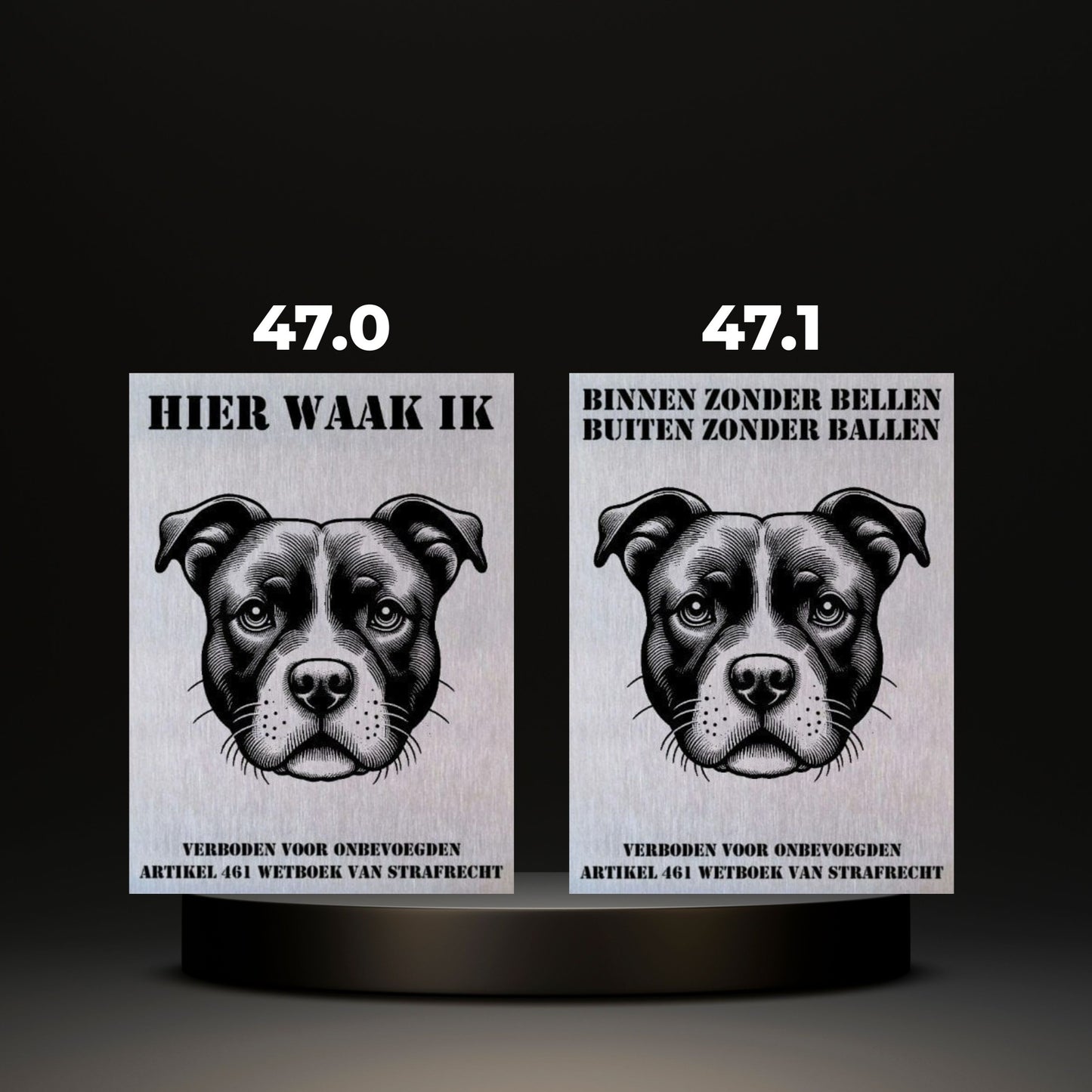Waakbord Kant en klaar Bulldog & Bully & Boxer & Pittbull & Stafford