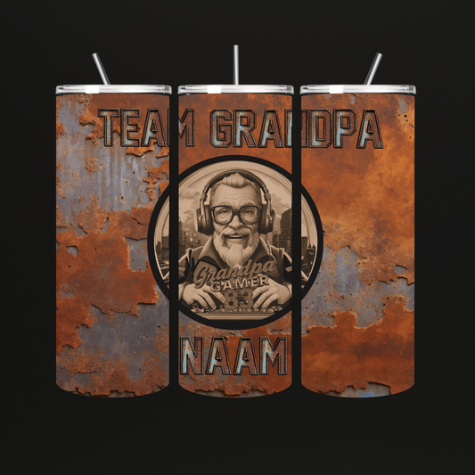 Grandpa Gamer83 Tumbler Roest met eigen naam