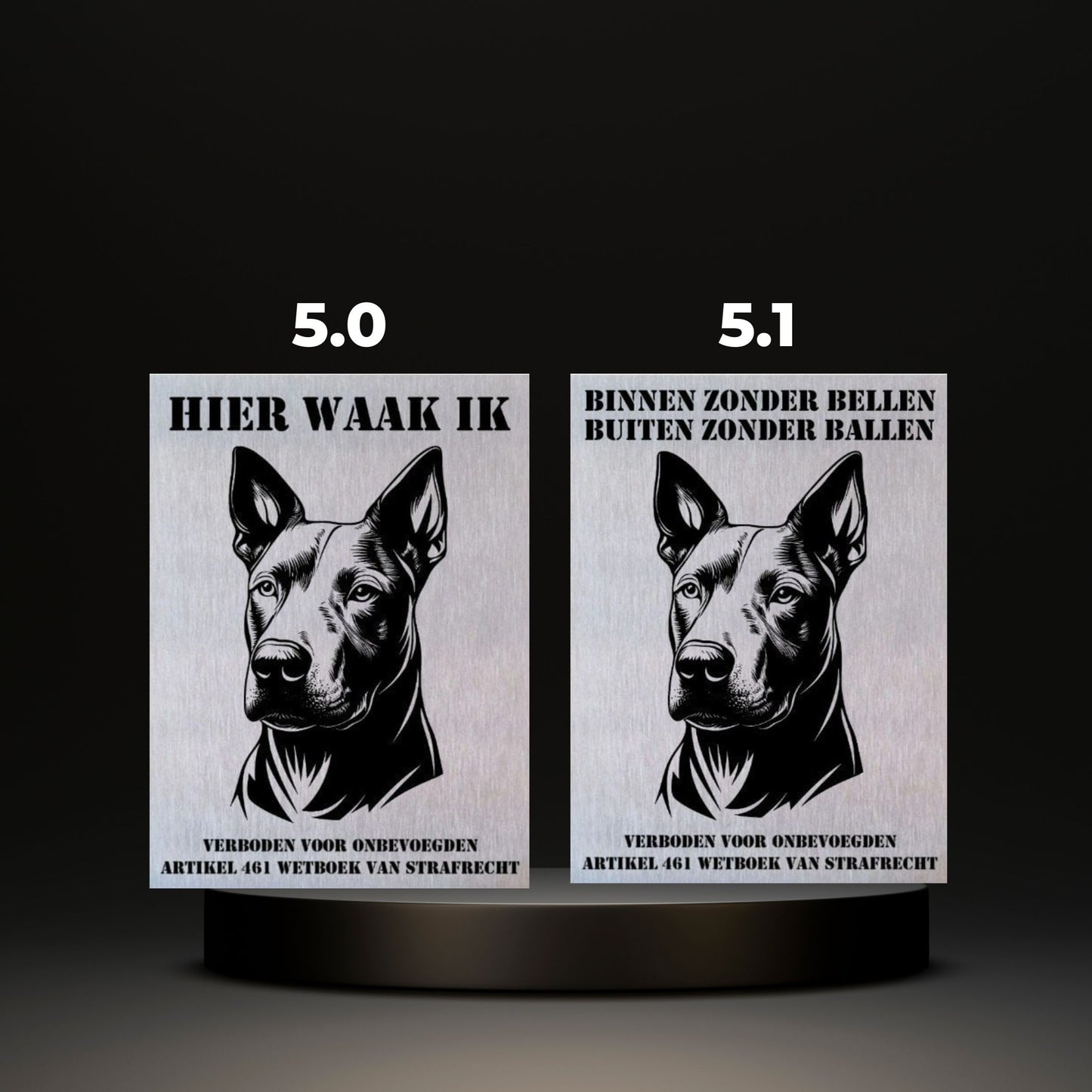 Waakbord Kant en klaar Bulldog & Bully & Boxer & Pittbull & Stafford