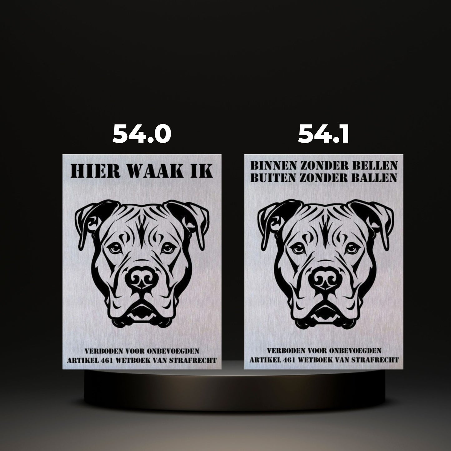 Waakbord Kant en klaar Bulldog & Bully & Boxer & Pittbull & Stafford
