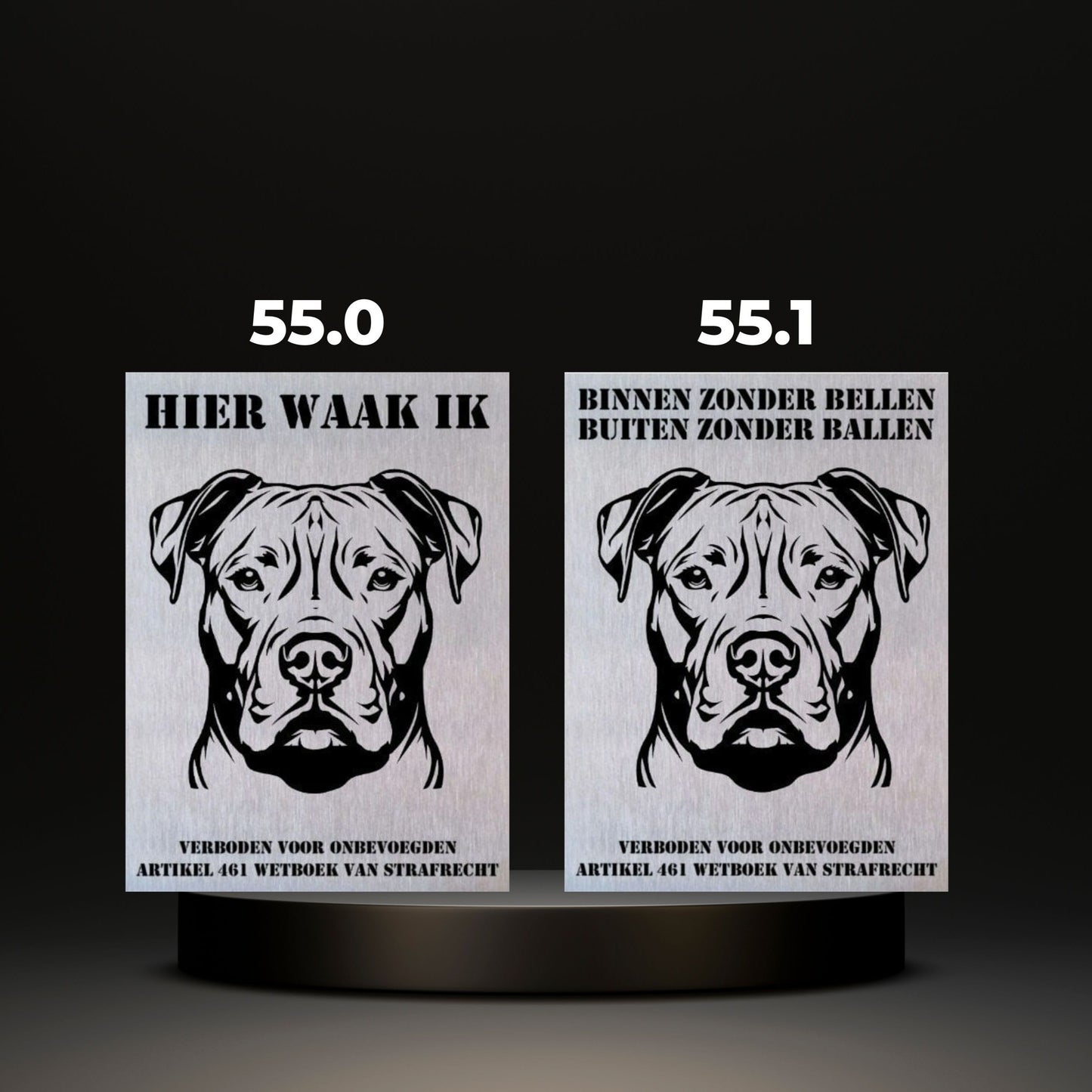 Waakbord Kant en klaar Bulldog & Bully & Boxer & Pittbull & Stafford