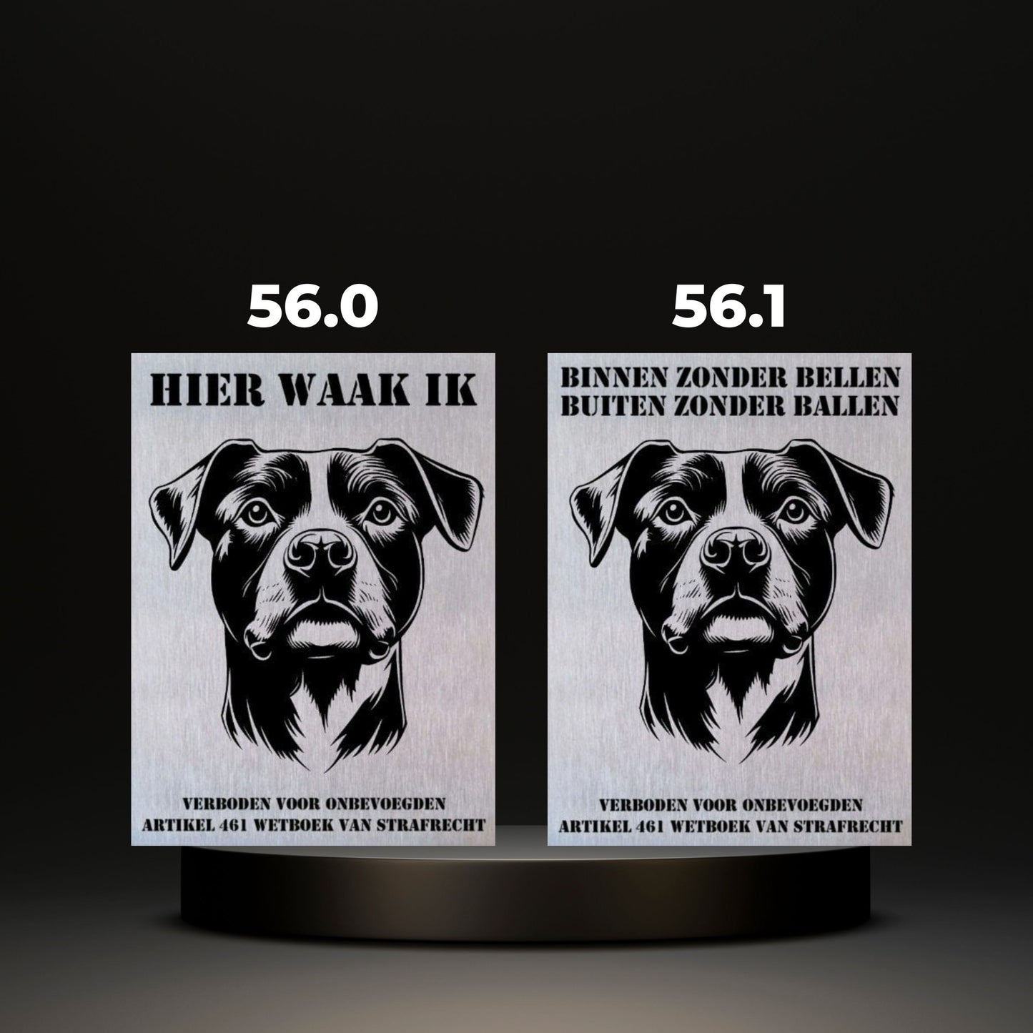 Waakbord Kant en klaar Bulldog & Bully & Boxer & Pittbull & Stafford