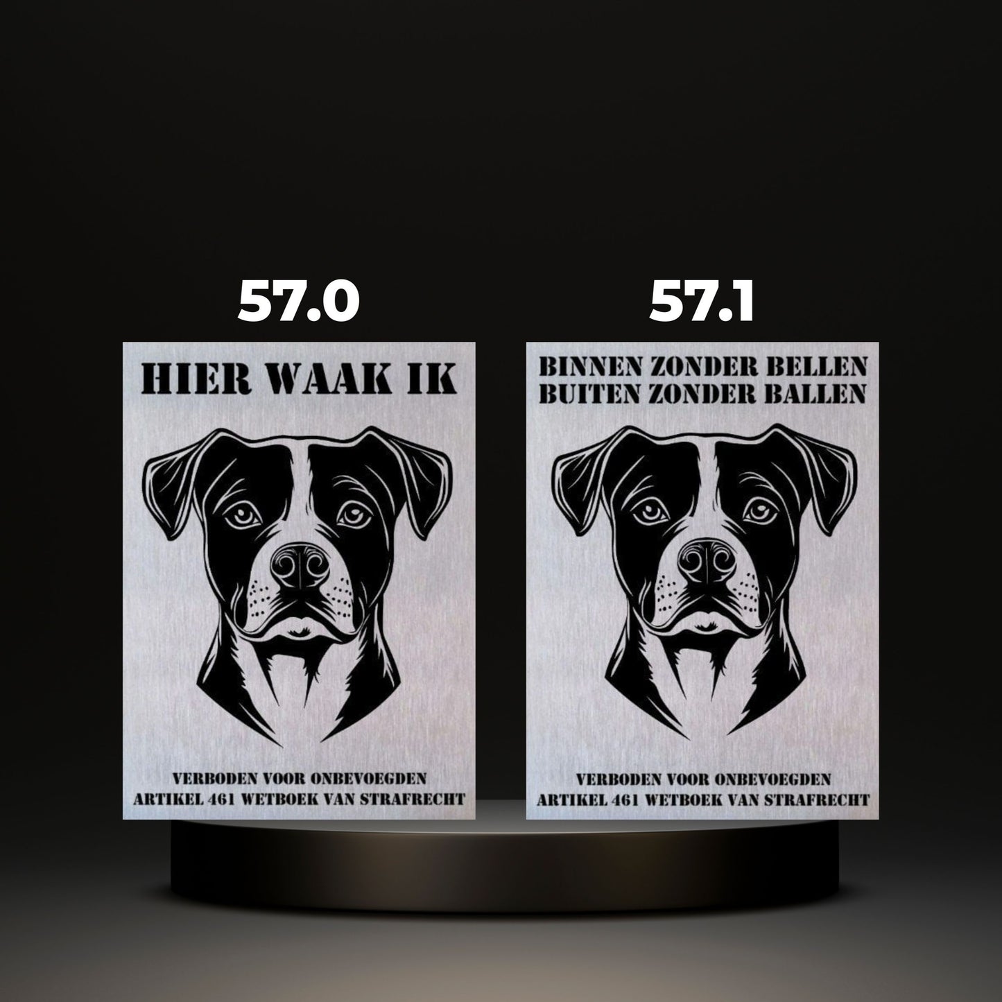 Waakbord Kant en klaar Bulldog & Bully & Boxer & Pittbull & Stafford
