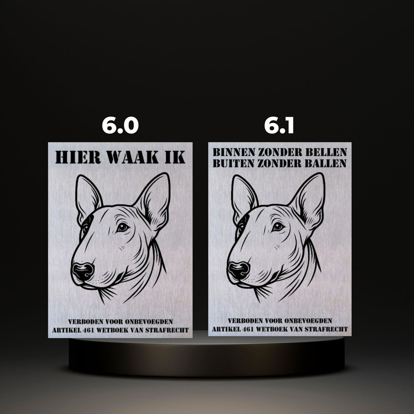 Waakbord Kant en klaar Bulldog & Bully & Boxer & Pittbull & Stafford