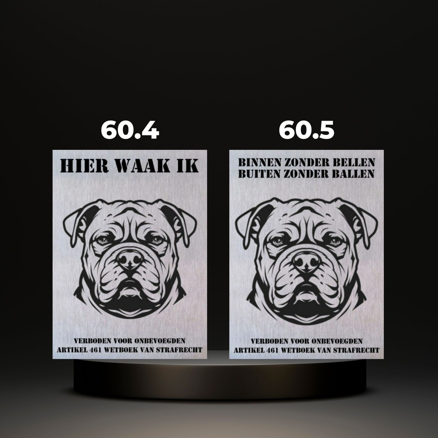 Waakbord Kant en klaar Bulldog & Bully & Boxer & Pittbull & Stafford